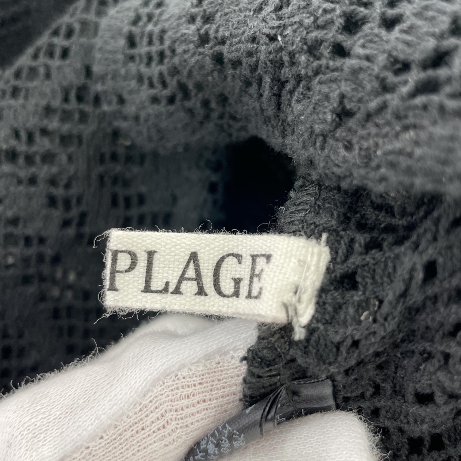 その他トップス plage R'IAM レースミニシャツ 黒 36 ブラック