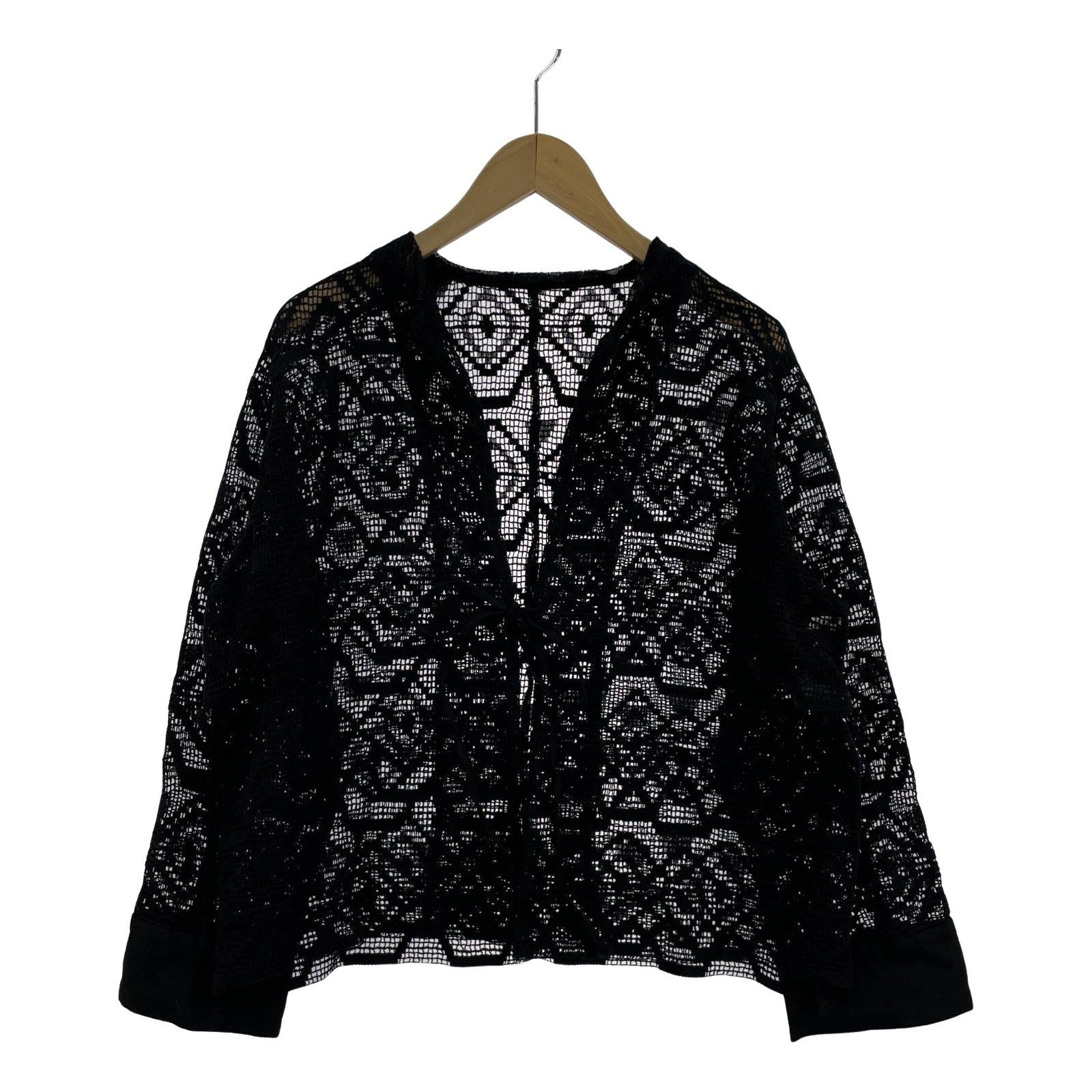 その他トップス plage R'IAM レースミニシャツ 黒 36 ブラック