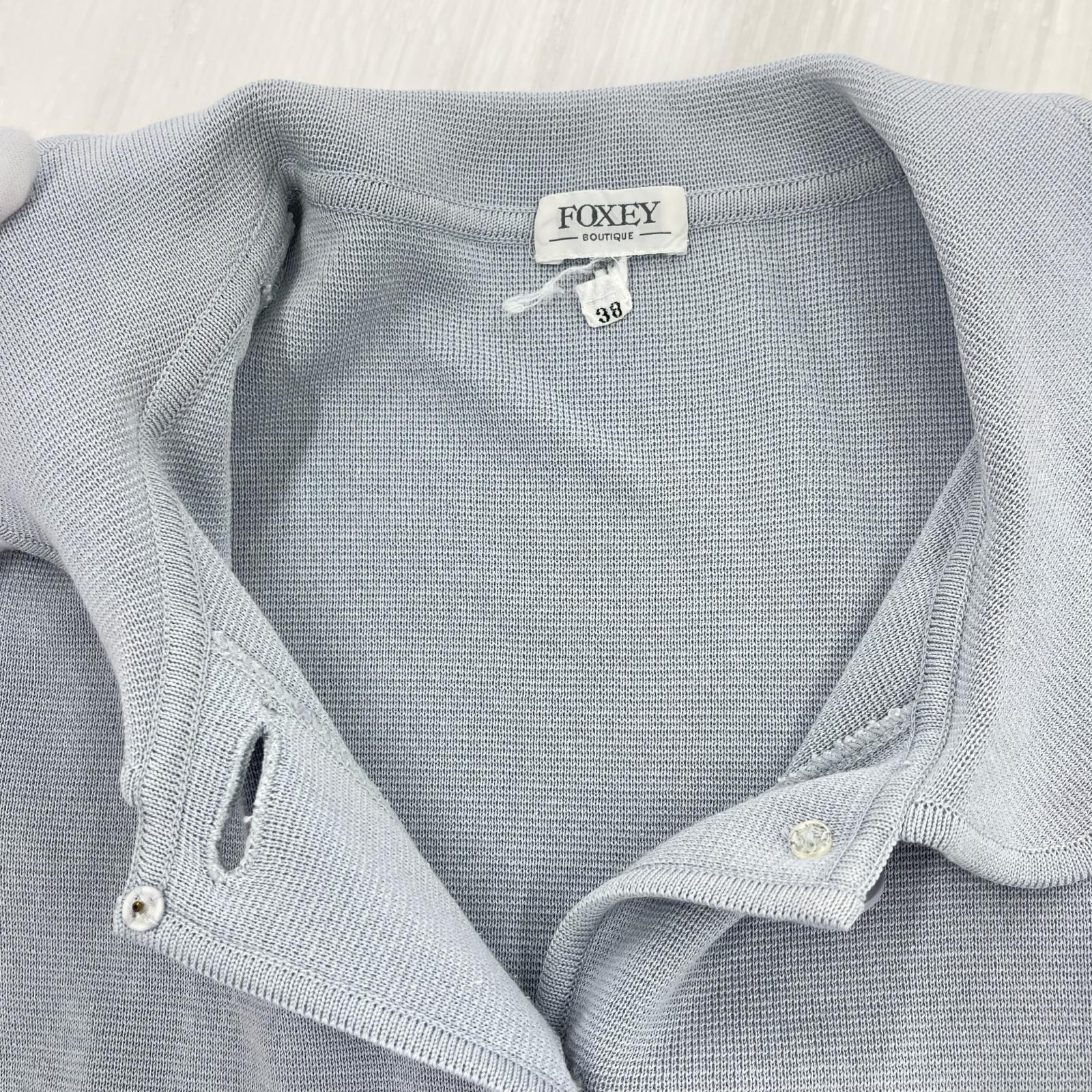 その他トップス FOXEY BOUTIQUE S/Sニットジャケット 水