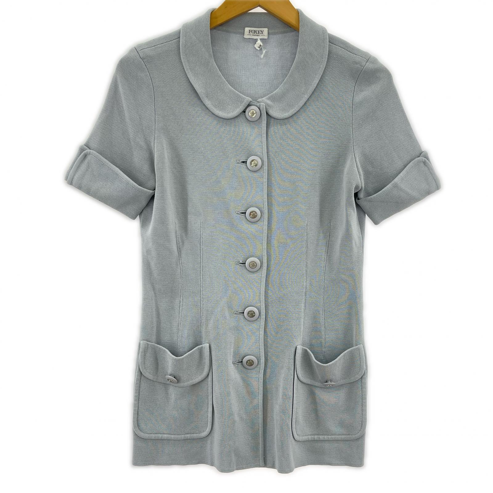その他トップス FOXEY BOUTIQUE S/Sニットジャケット 水
