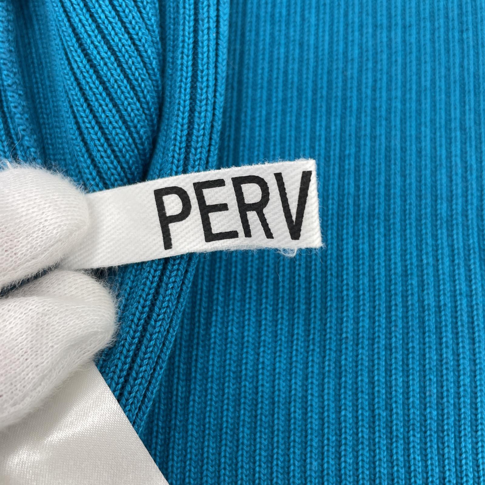 ワンピース PERVERZE N/S ダメージ カットソー /ブルー フリー
