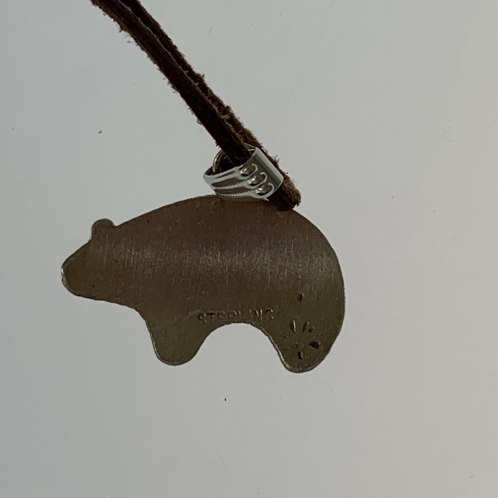 ネックレス stamped bear fob Necklace ブラウン