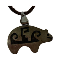 ネックレス stamped bear fob Necklace ブラウン
