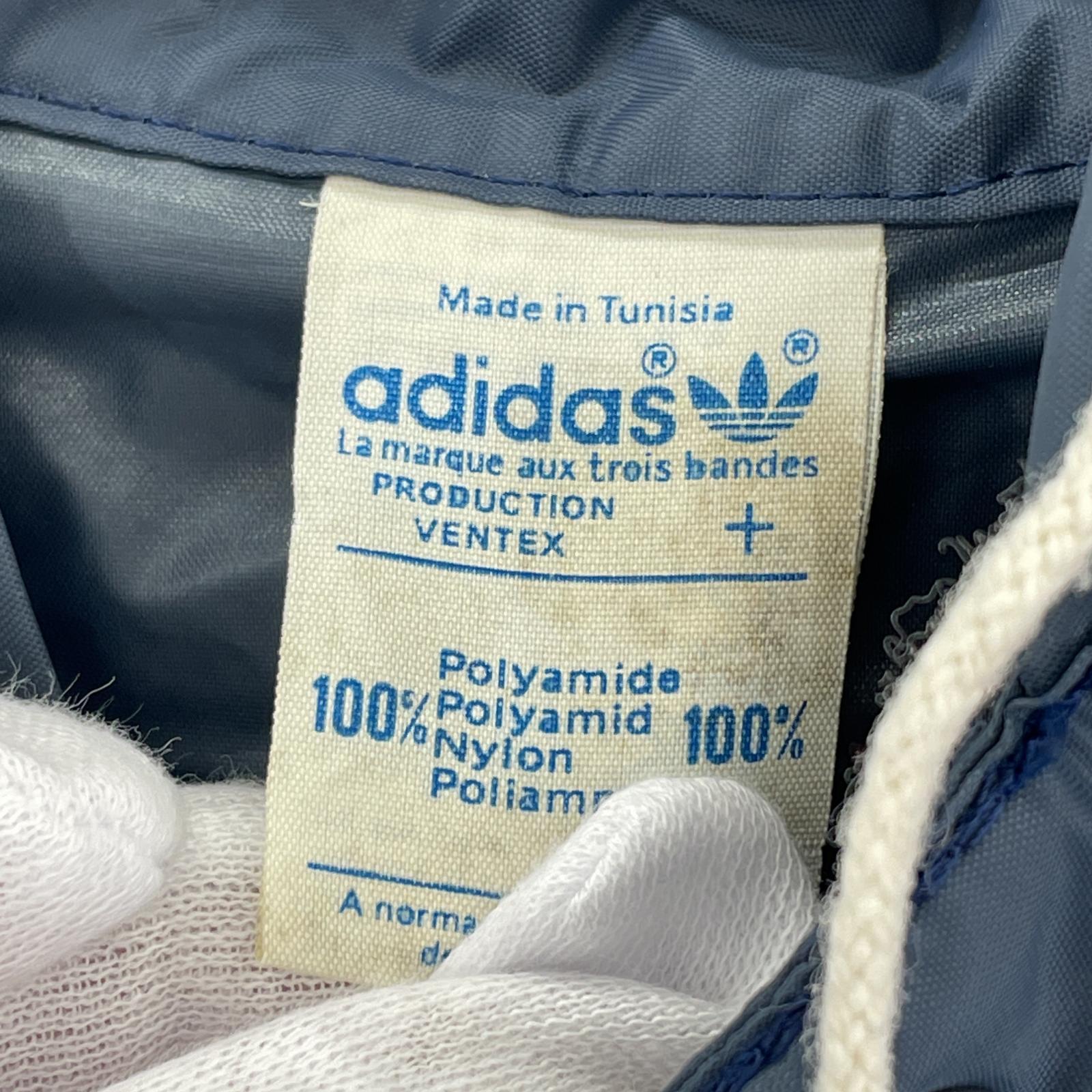 ジャケット 70s adidas Nylon Hooded Jacket BLU VENTEX社製 ブルー