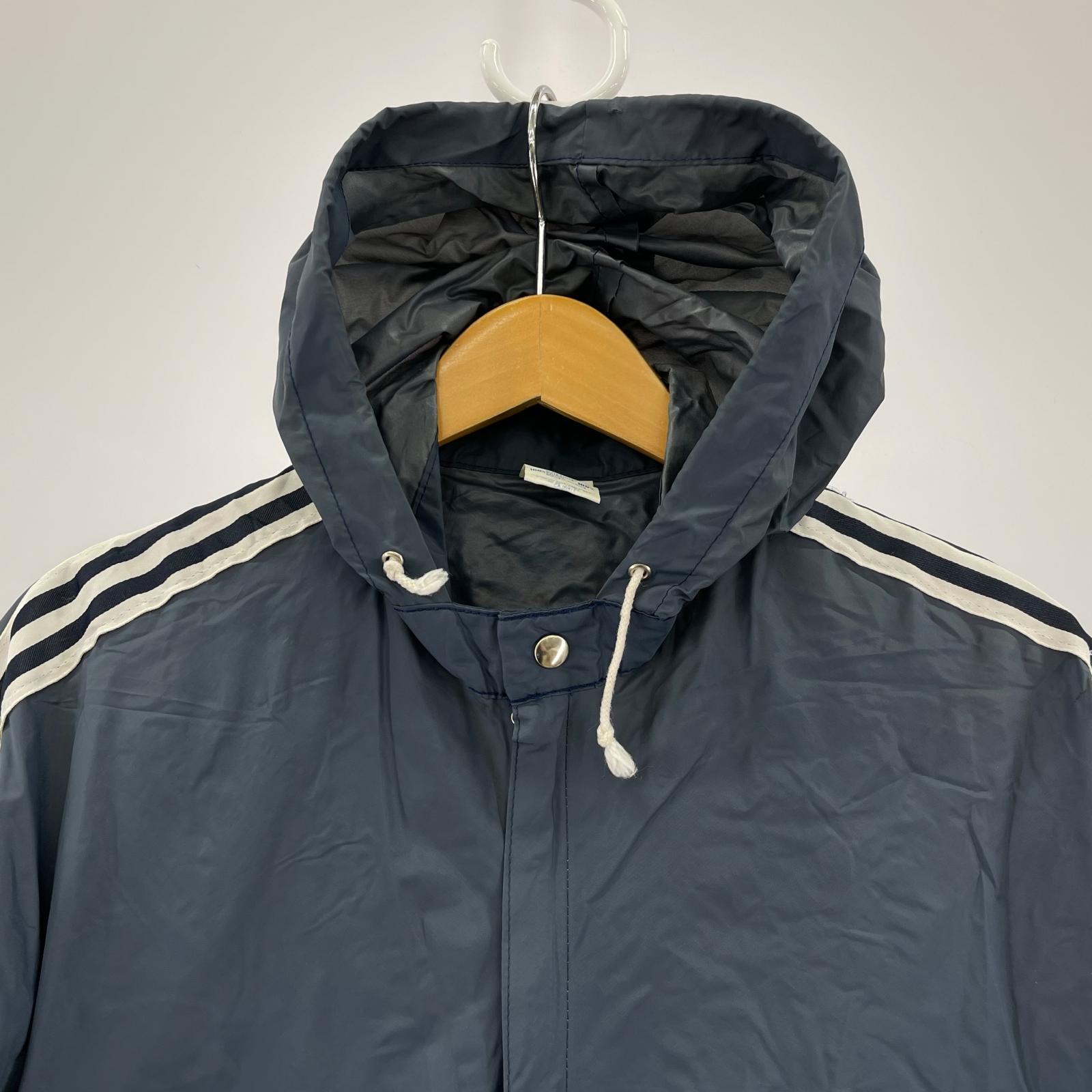 ジャケット 70s adidas Nylon Hooded Jacket BLU VENTEX社製 ブルー