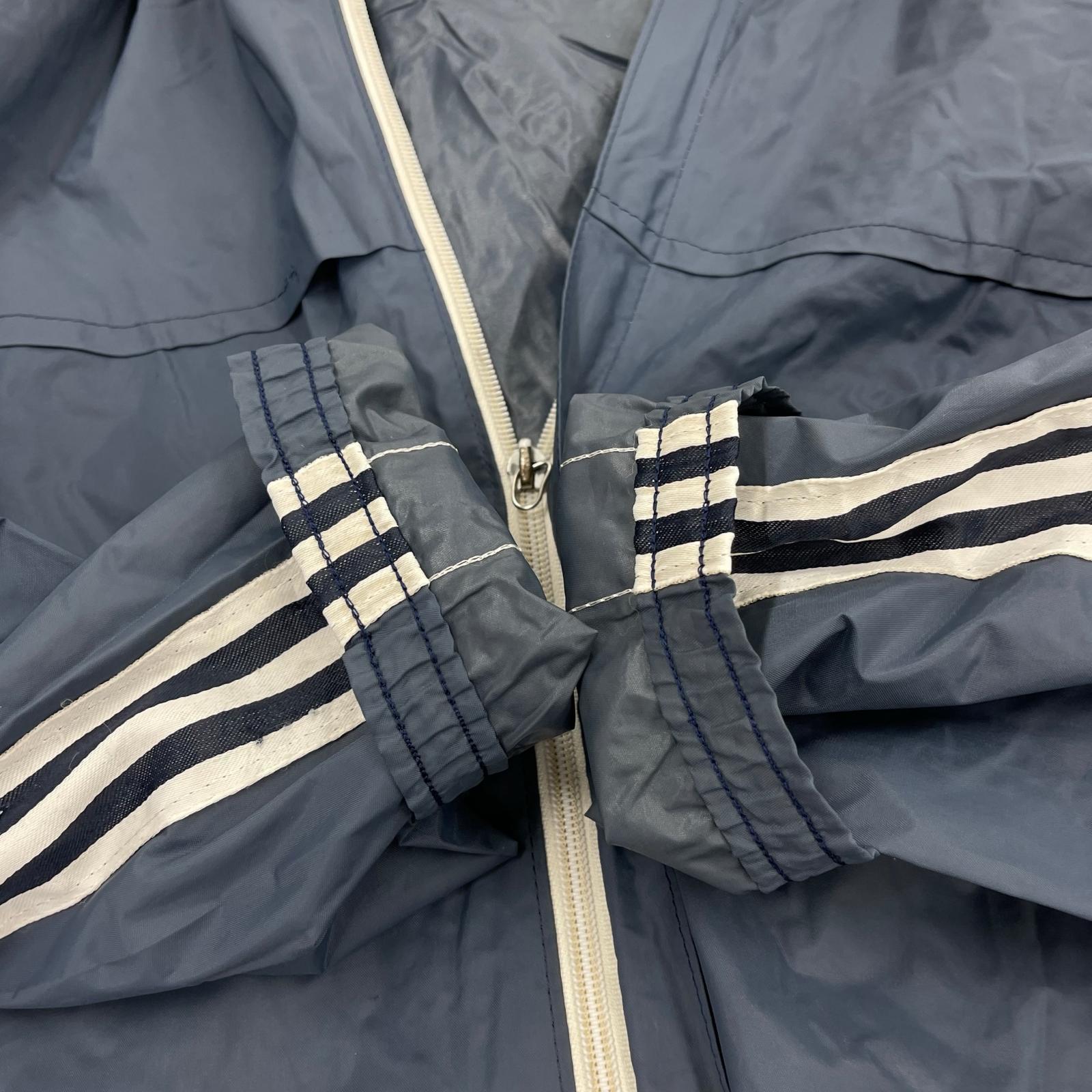 ジャケット 70s adidas Nylon Hooded Jacket BLU VENTEX社製 ブルー