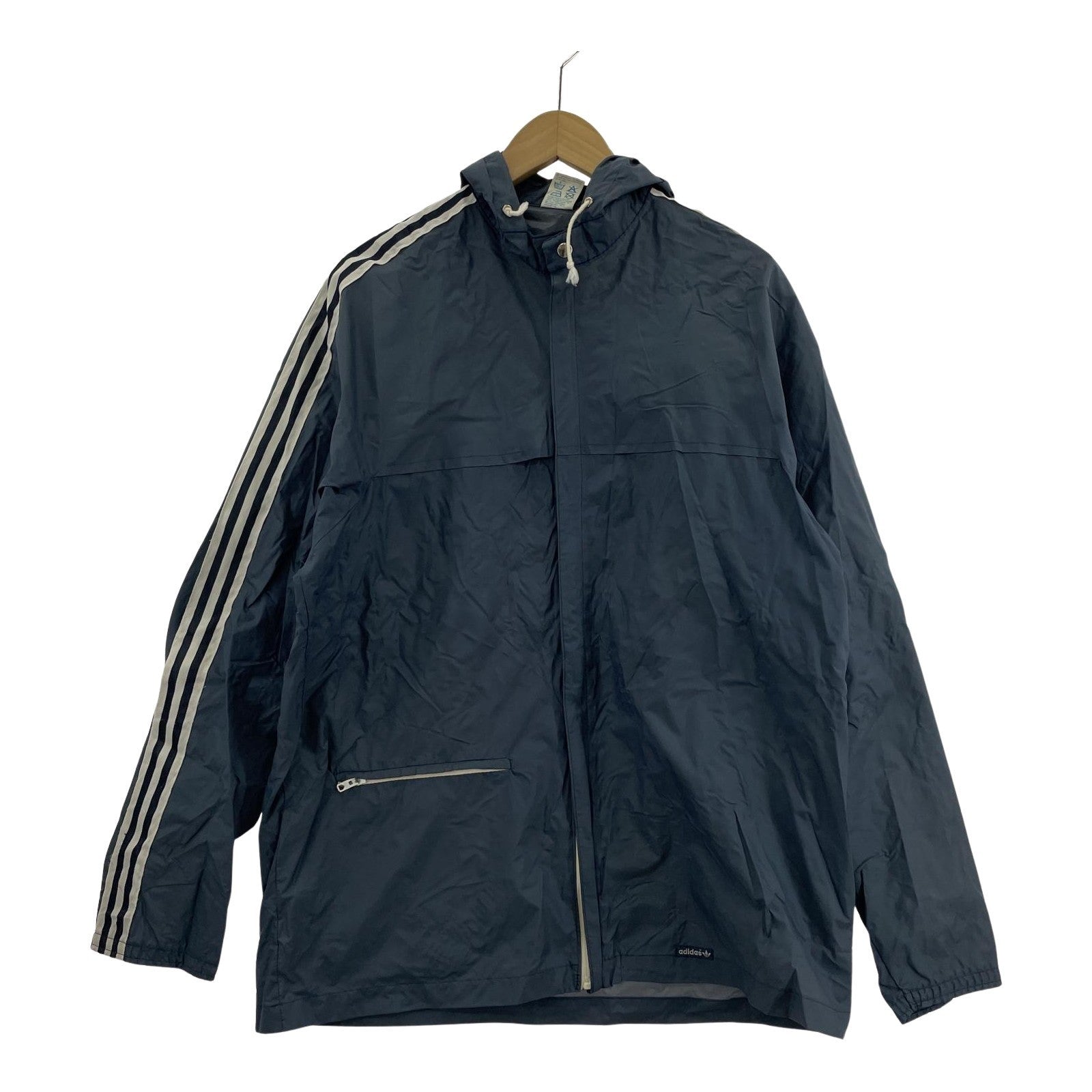 ジャケット 70s adidas Nylon Hooded Jacket BLU VENTEX社製 ブルー