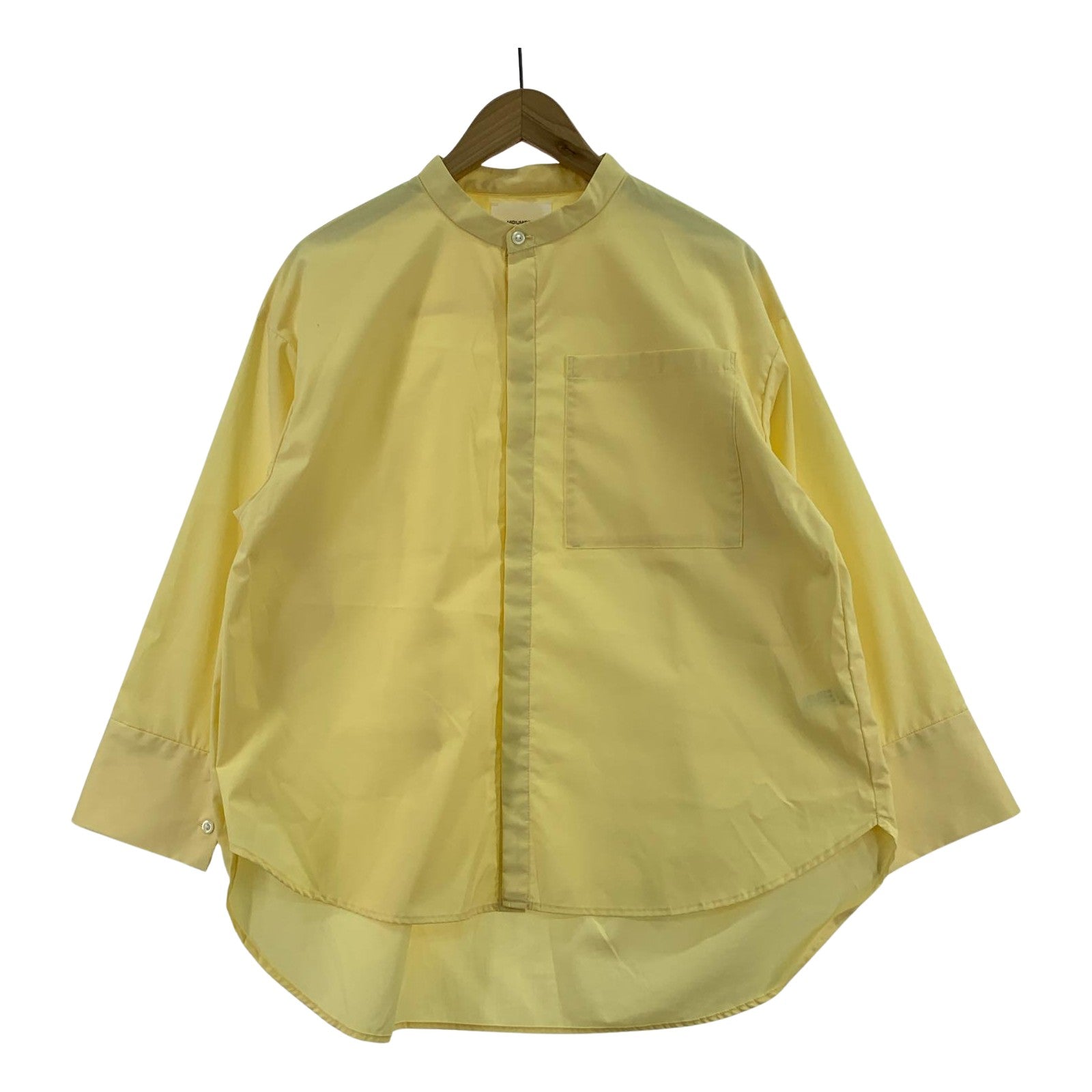 その他トップス MIDIUMISOLID L/Sノーカラーポケシャツ/YE 36 イエロー