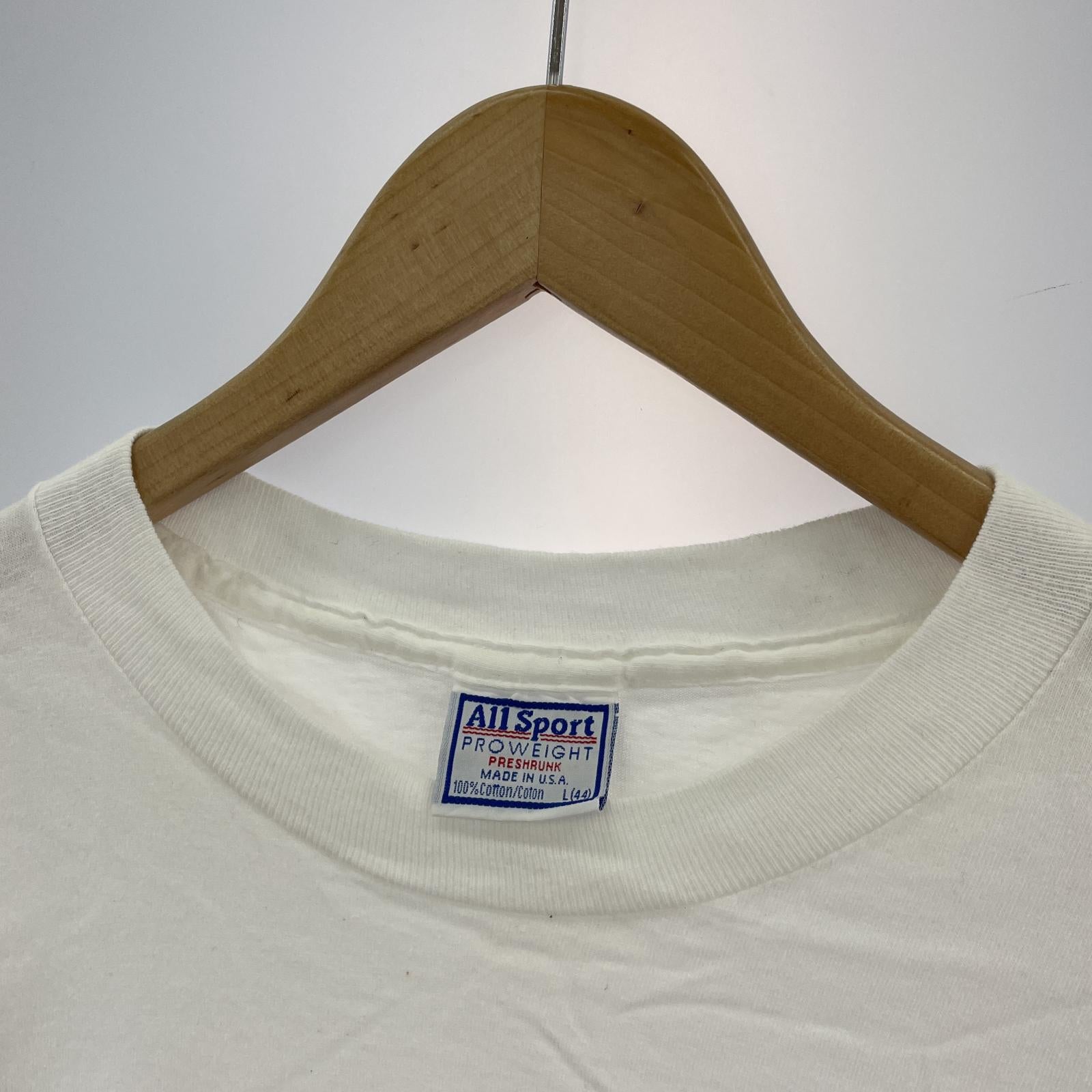 その他トップス 90s all sport print tee 白 L L ホワイト