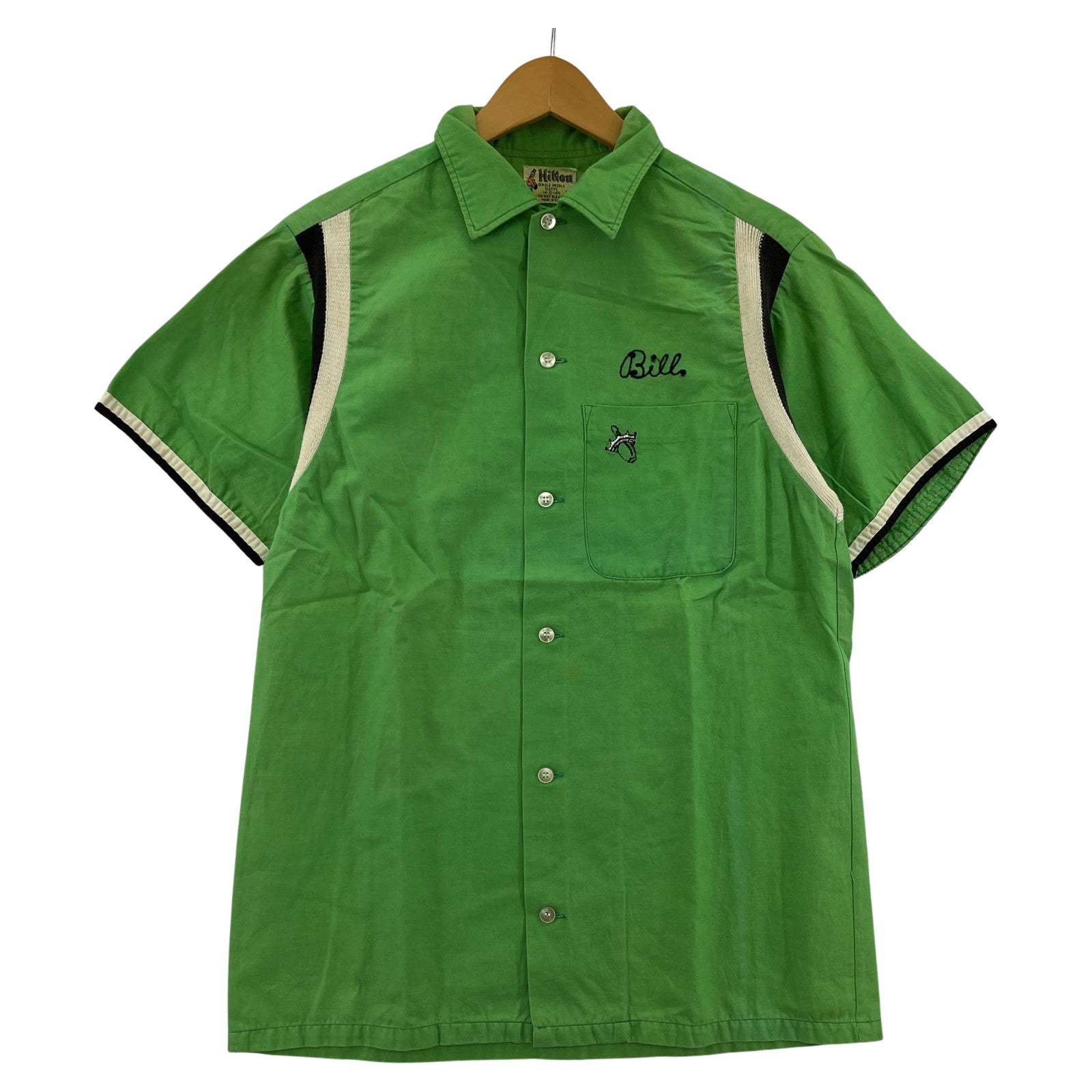 長袖シャツ 60s Hilton Bowling shirt GRN