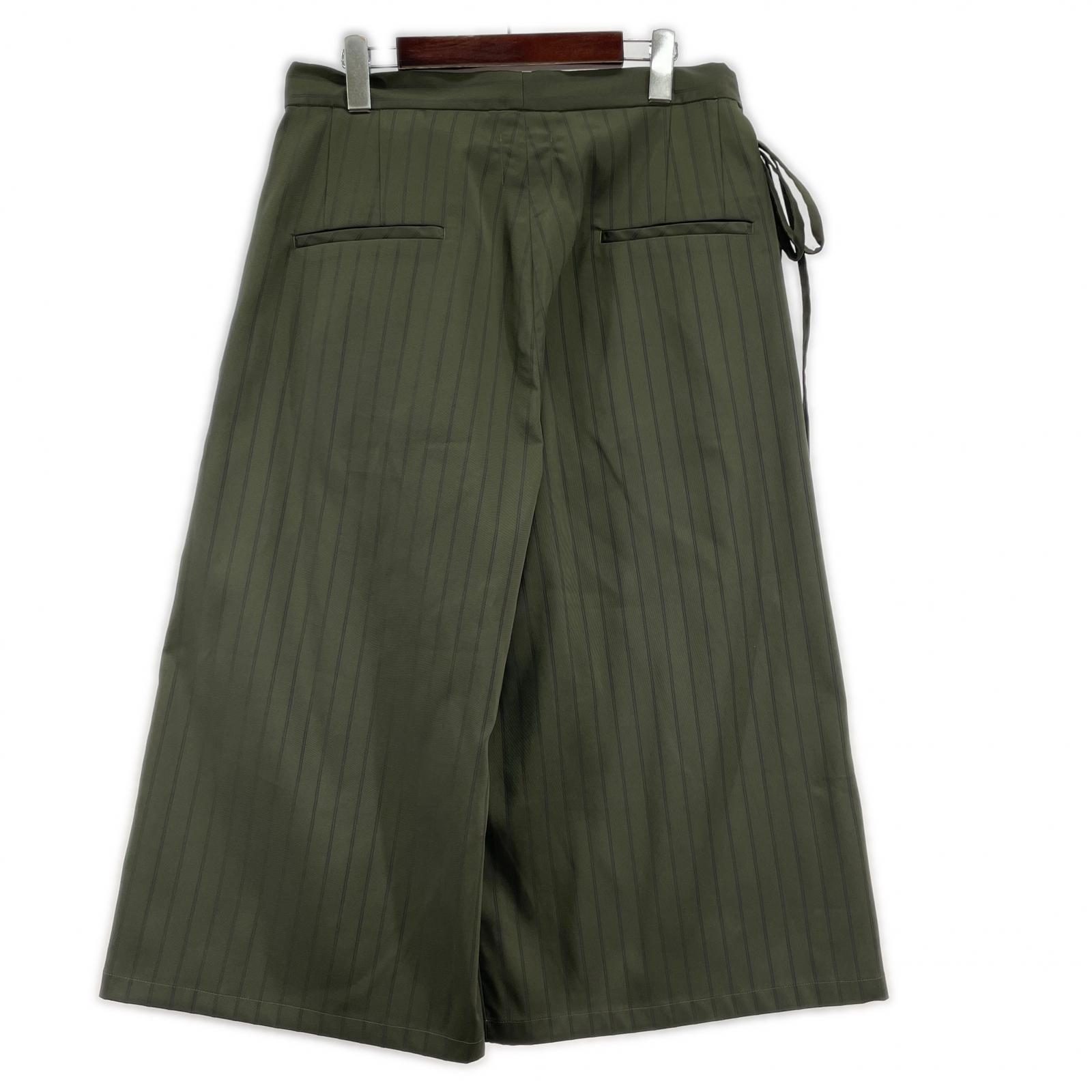 その他ボトムス SISE ストライプラップパンツ(1) 1 カーキ