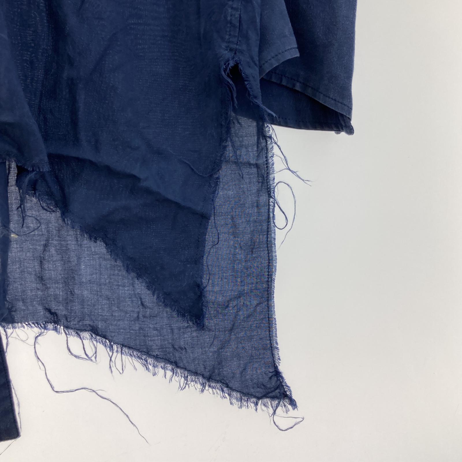 その他トップス sulvam DOUBLE OPEN SHIRT/S S ネイビー