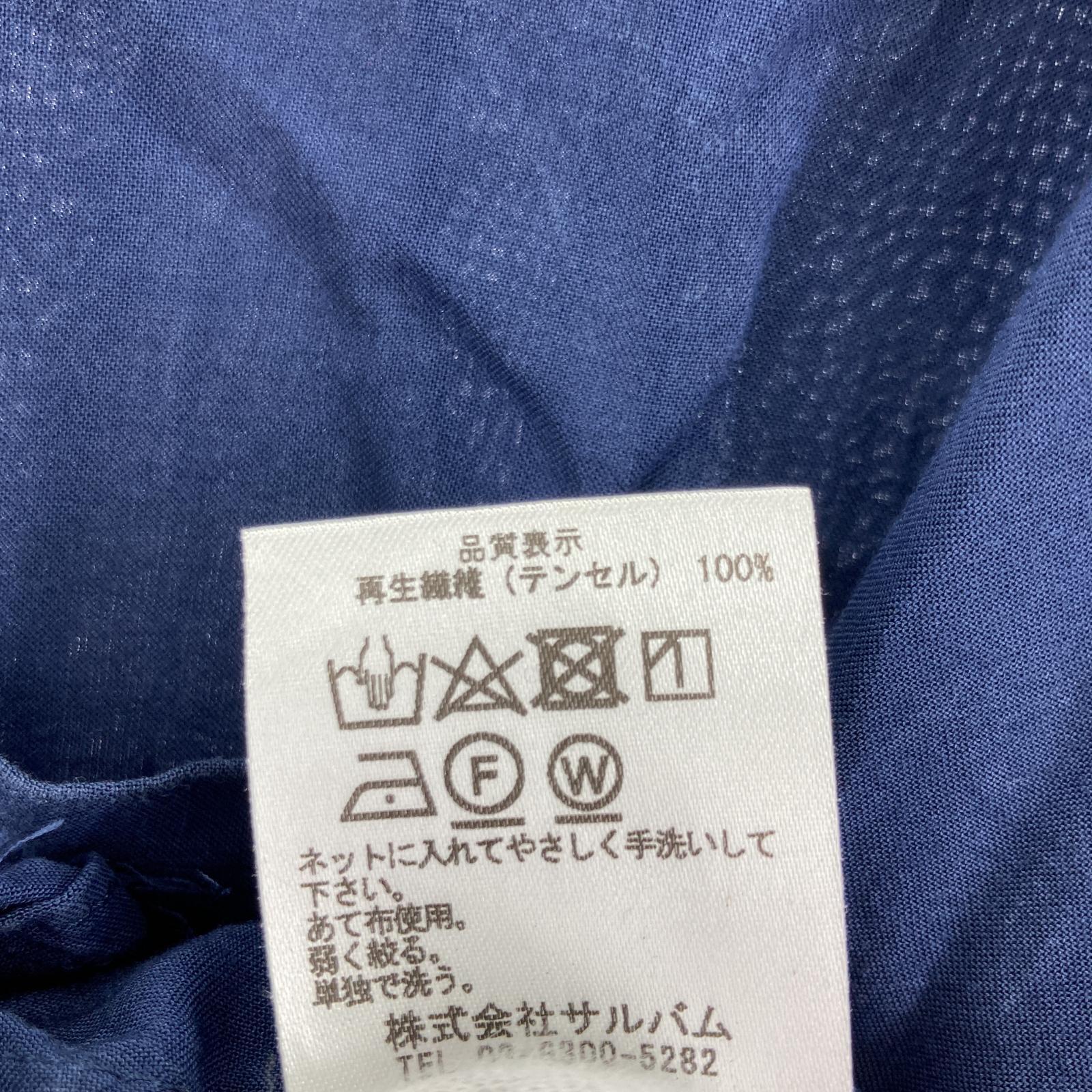 その他トップス sulvam DOUBLE OPEN SHIRT/S S ネイビー