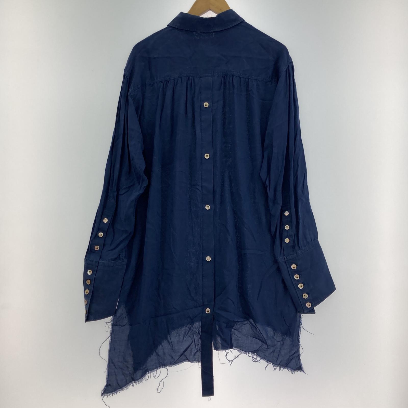 その他トップス sulvam DOUBLE OPEN SHIRT/S S ネイビー