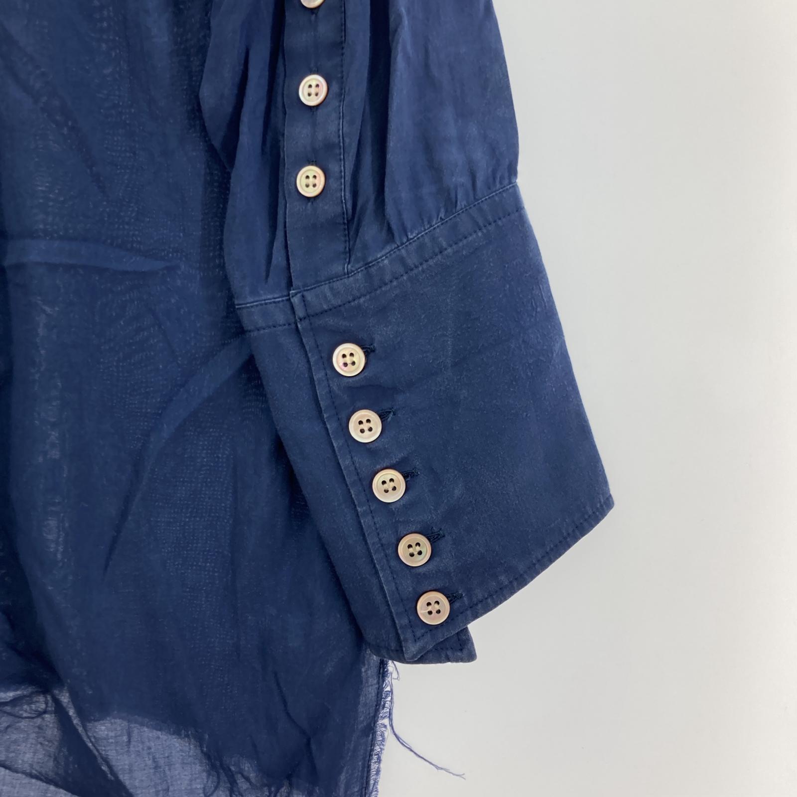その他トップス sulvam DOUBLE OPEN SHIRT/S S ネイビー