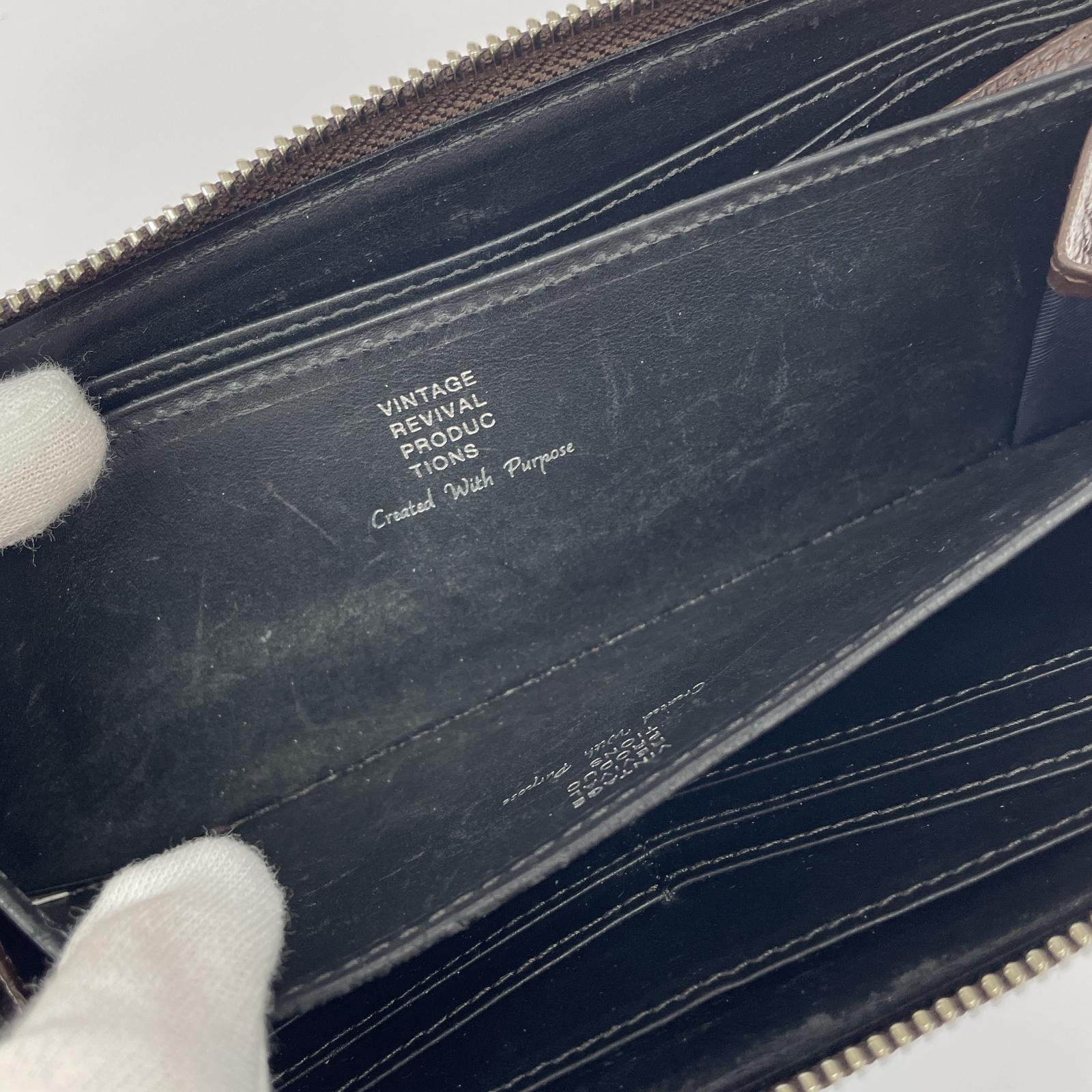 コインケース vintage revival productions 長財布 ブラウン ブラウン