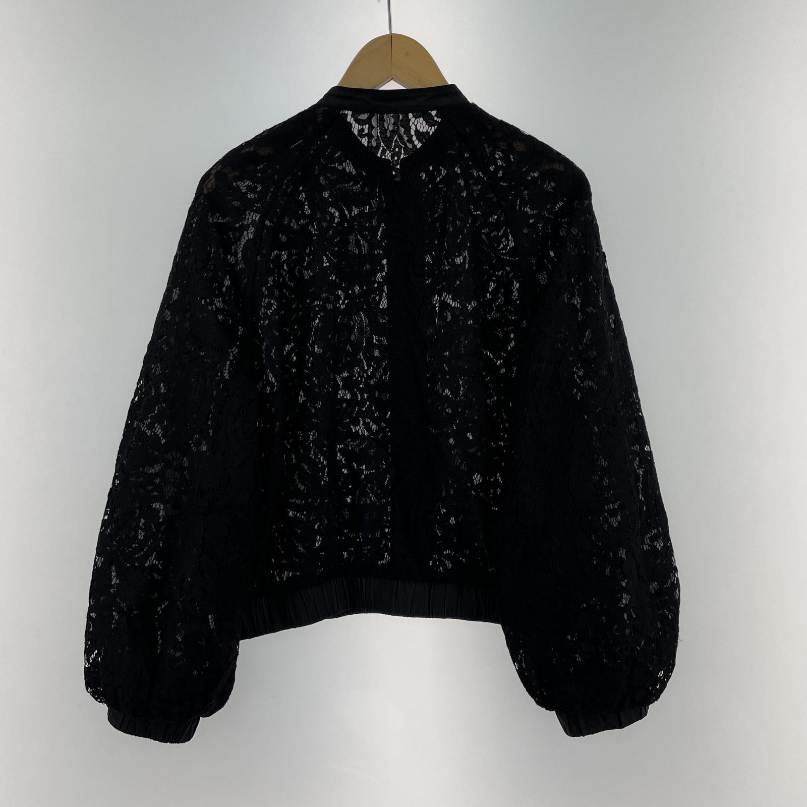 その他アウター Sov. リーフレースブルゾン BLK フリー ブラック