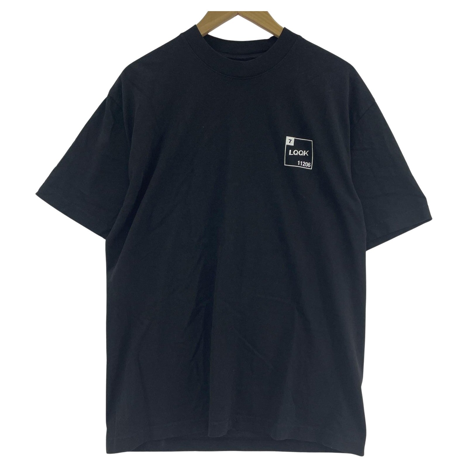 その他トップス LQQK STUDIO S/S Hazard Logo Te M ブラック