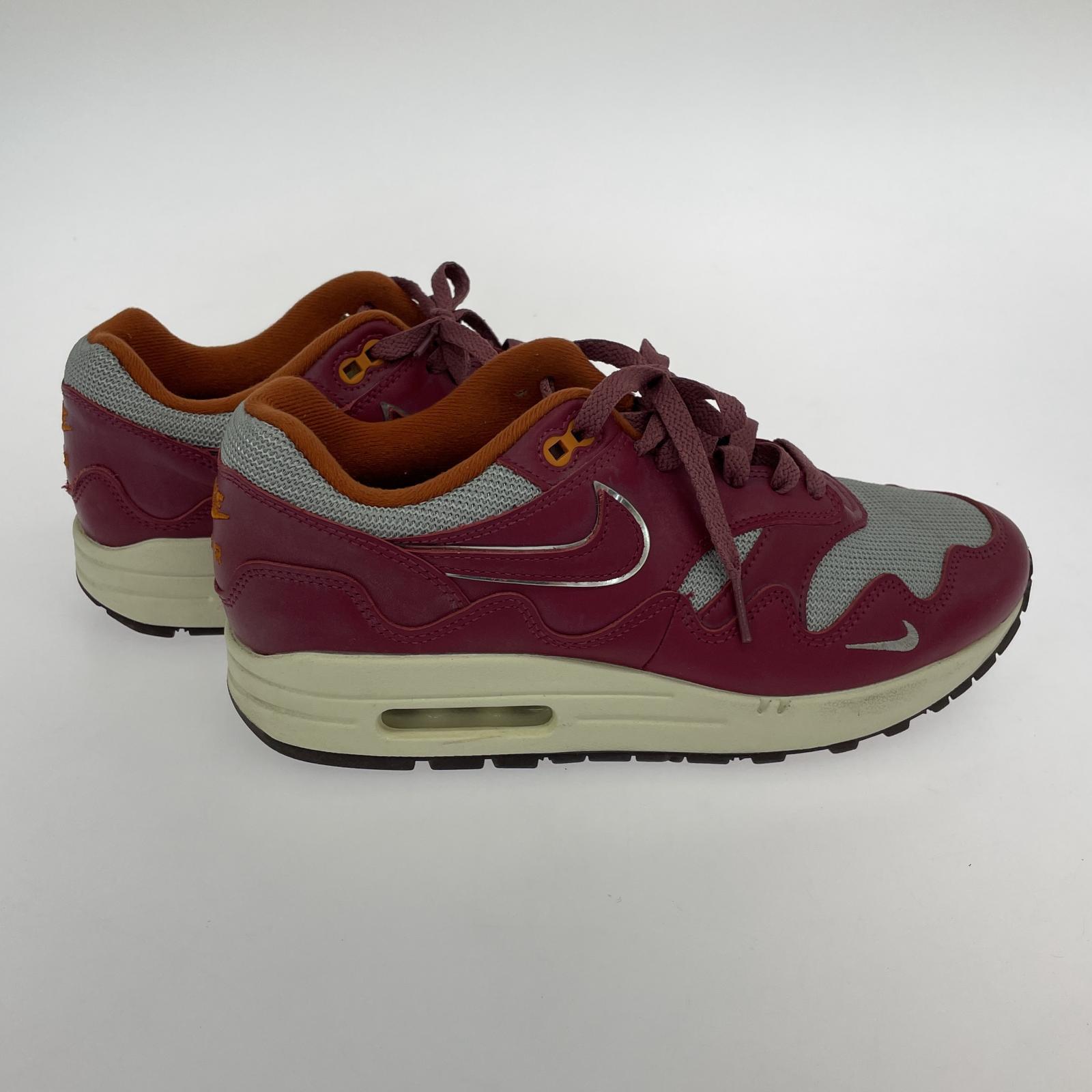 スニーカー Patta×Nike Air Max 1 Night Maroon 26.5cm (US8 1/2 UK8 EU43) レッド
