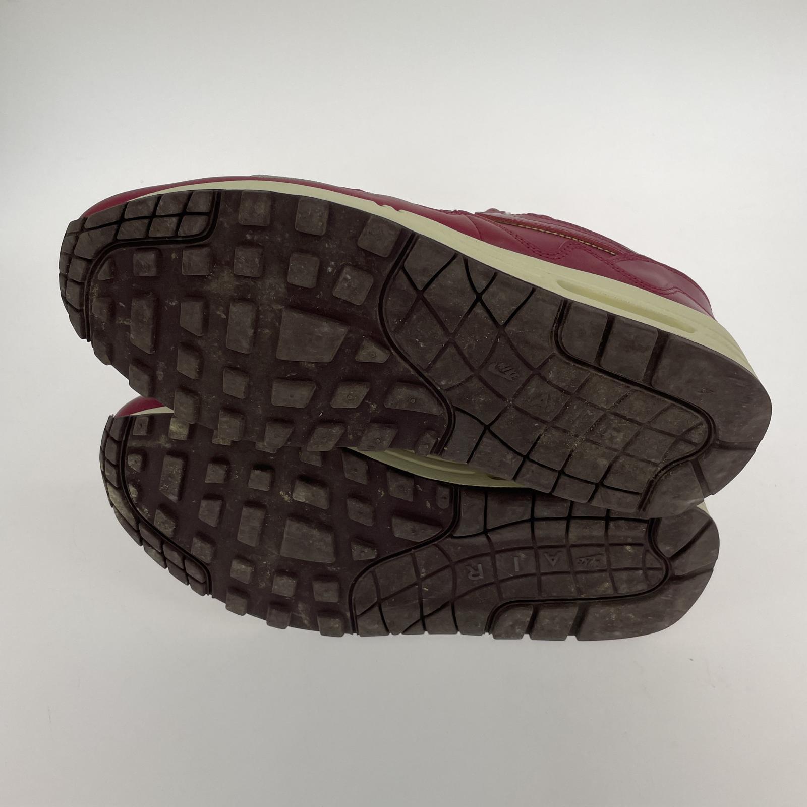 スニーカー Patta×Nike Air Max 1 Night Maroon 26.5cm (US8 1/2 UK8 EU43) レッド