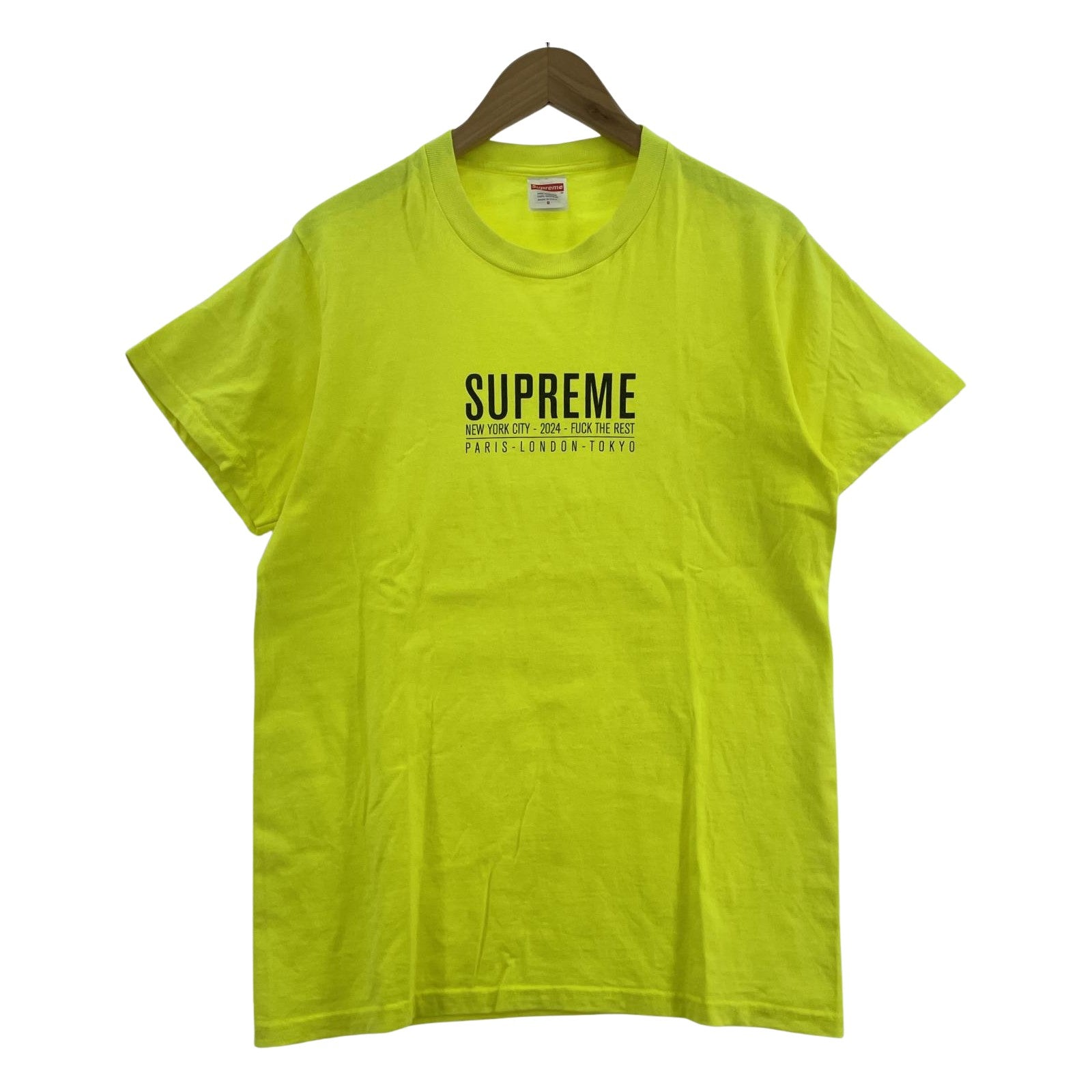 その他トップス Supreme 24SS Paris Tee Fluorescent Yellow(S) S
