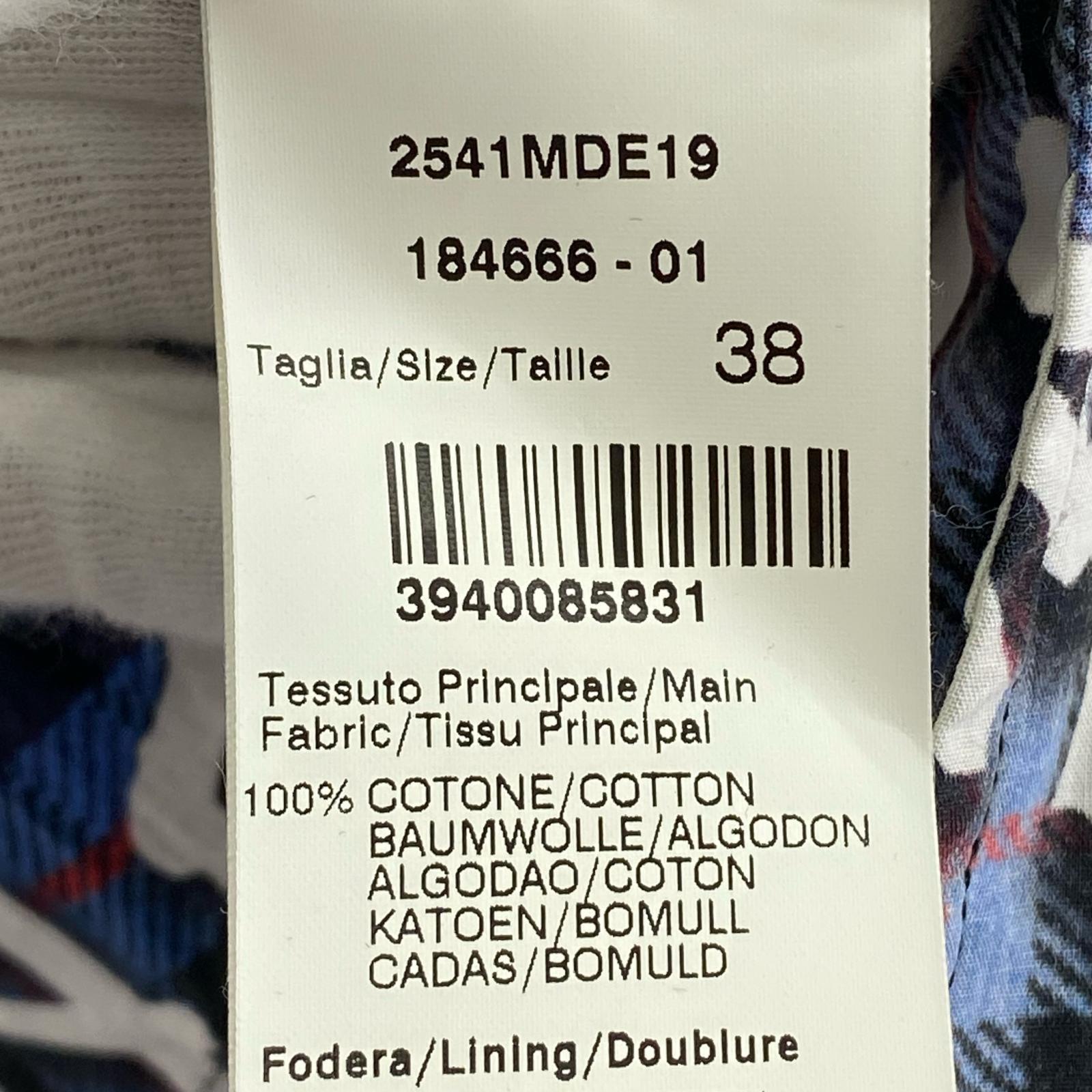 長袖シャツ MSGM プリントLSシャツ ブルー