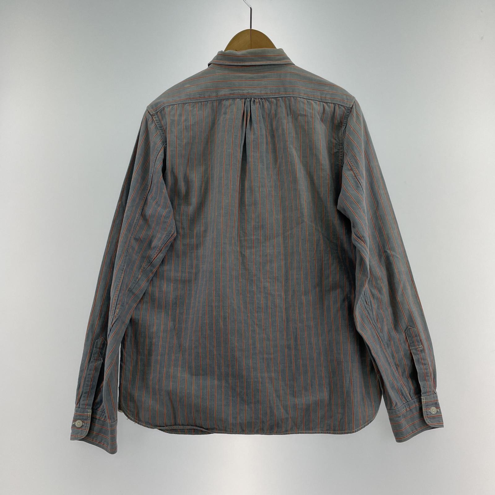 長袖シャツ SUGAR CANE シャツ チェック ブルー M グレー