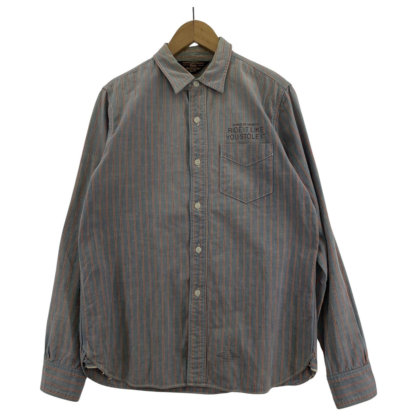 長袖シャツ SUGAR CANE シャツ チェック ブルー M グレー