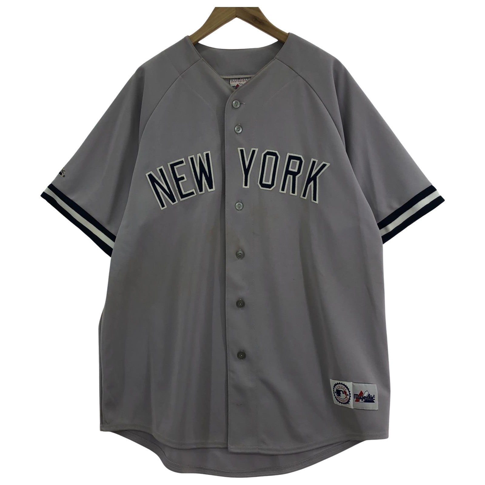 長袖シャツ Majestic SS NEW YORK YANKEES ケ グレー