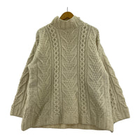 ニット ARAN CRAFTS アイルランド製 フィッシャーマン ニットセーター 白 L ホワイト