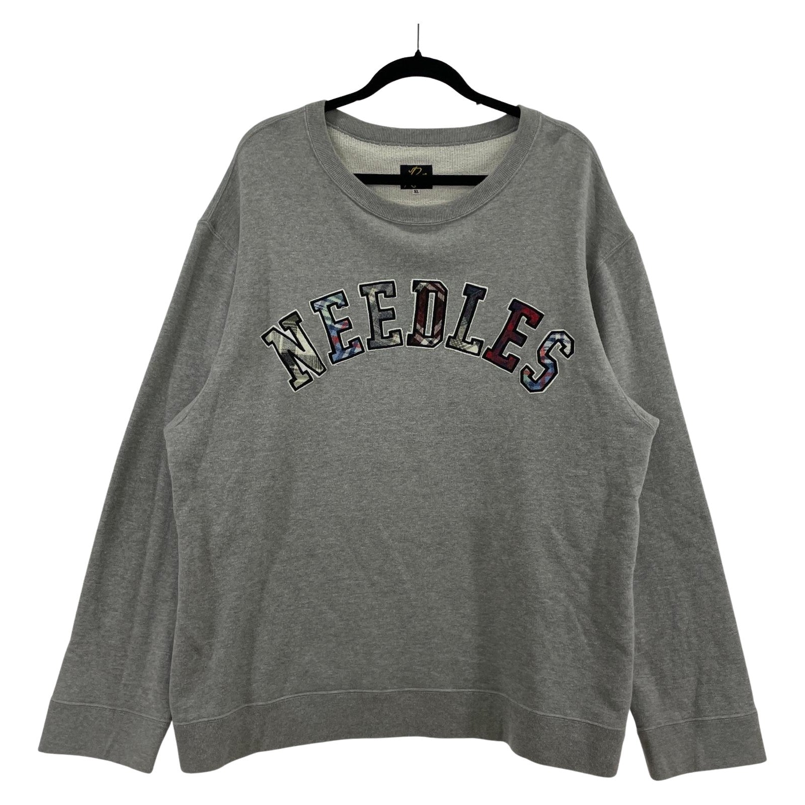 その他トップス Needles アーチロゴ クルーネックスウェット XL グレー グレー