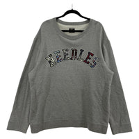その他トップス Needles アーチロゴ クルーネックスウェット XL グレー グレー