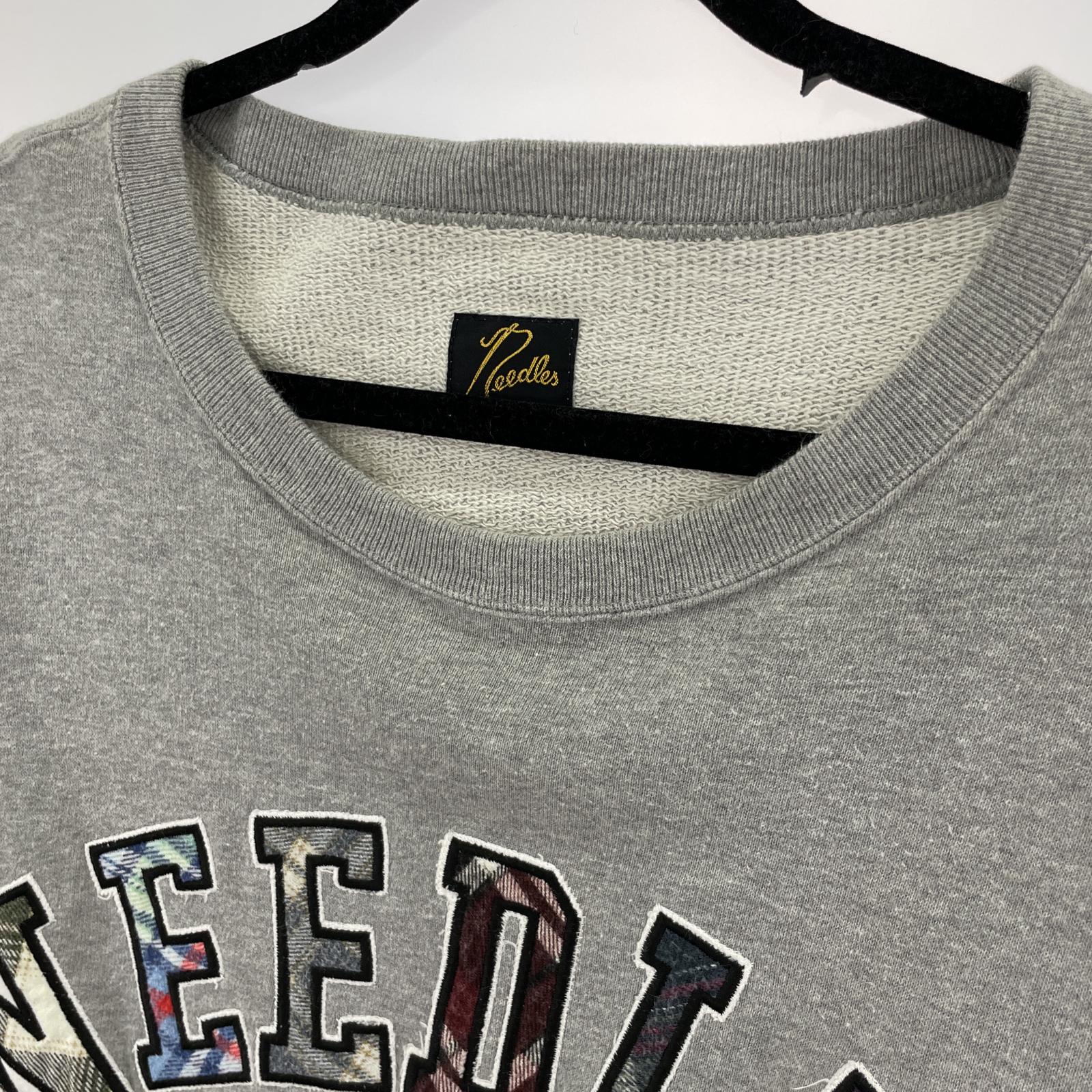 その他トップス Needles アーチロゴ クルーネックスウェット XL グレー グレー