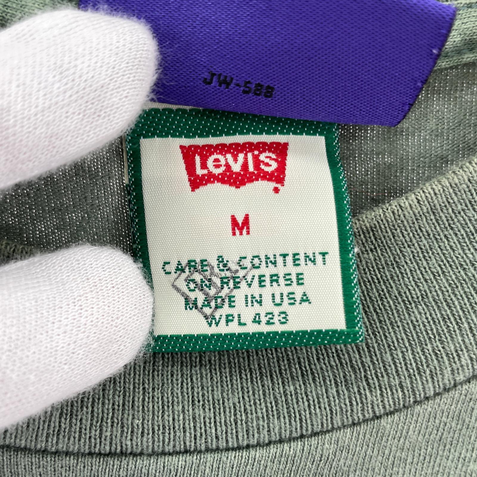 その他トップス Levi's×Scared Guy USA製 プリントTee M 緑 M グリーン
