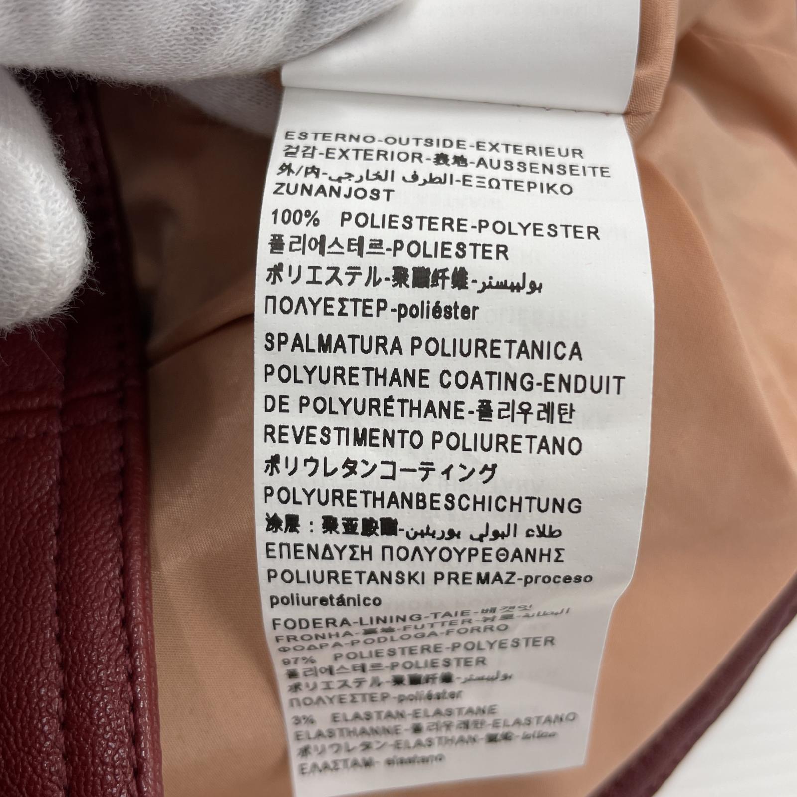 その他アウター SISLEY レザーライダースジャケット(44)赤 44 レッド