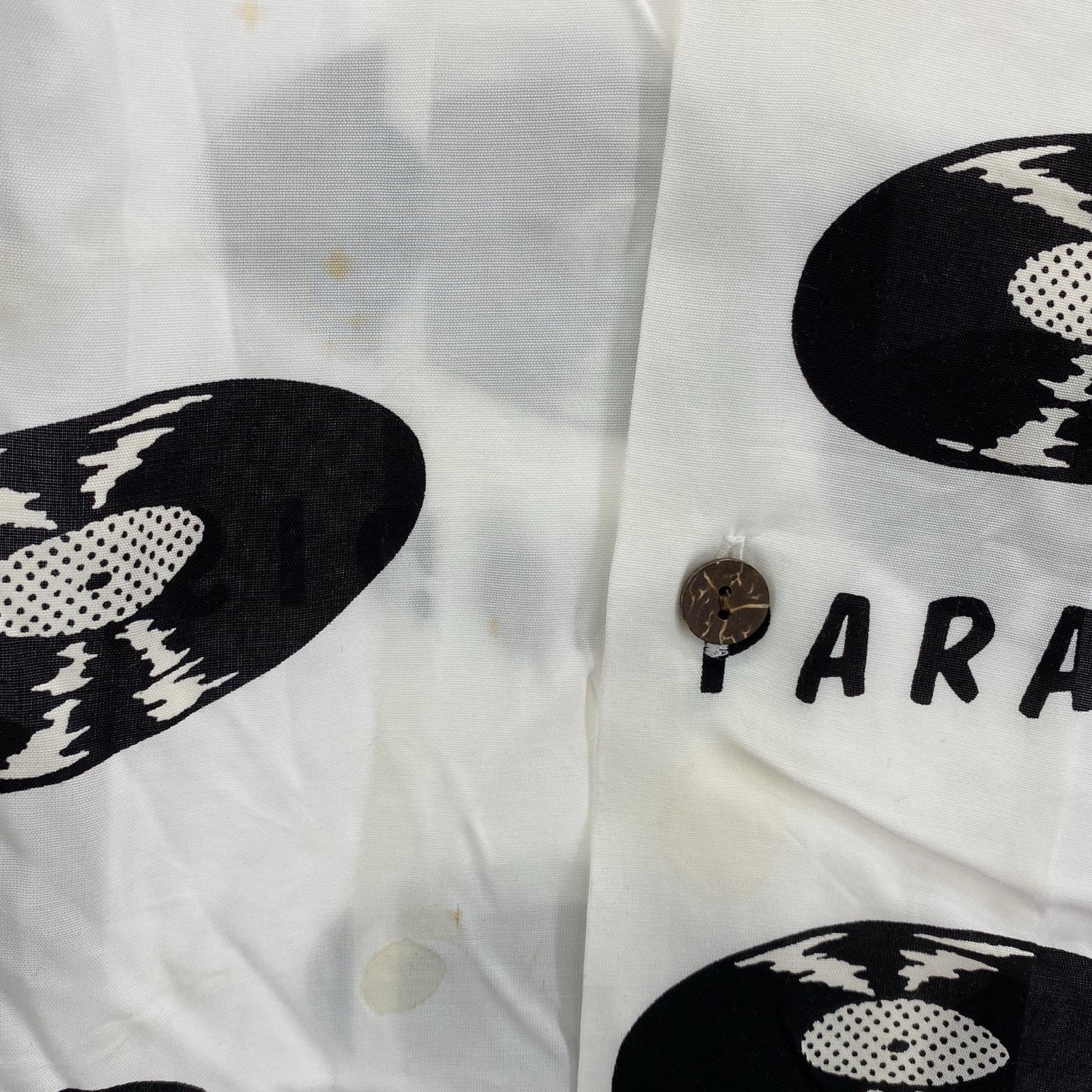 長袖シャツ WACKO MARIA レコード柄アロハシャツ L ホワイト
