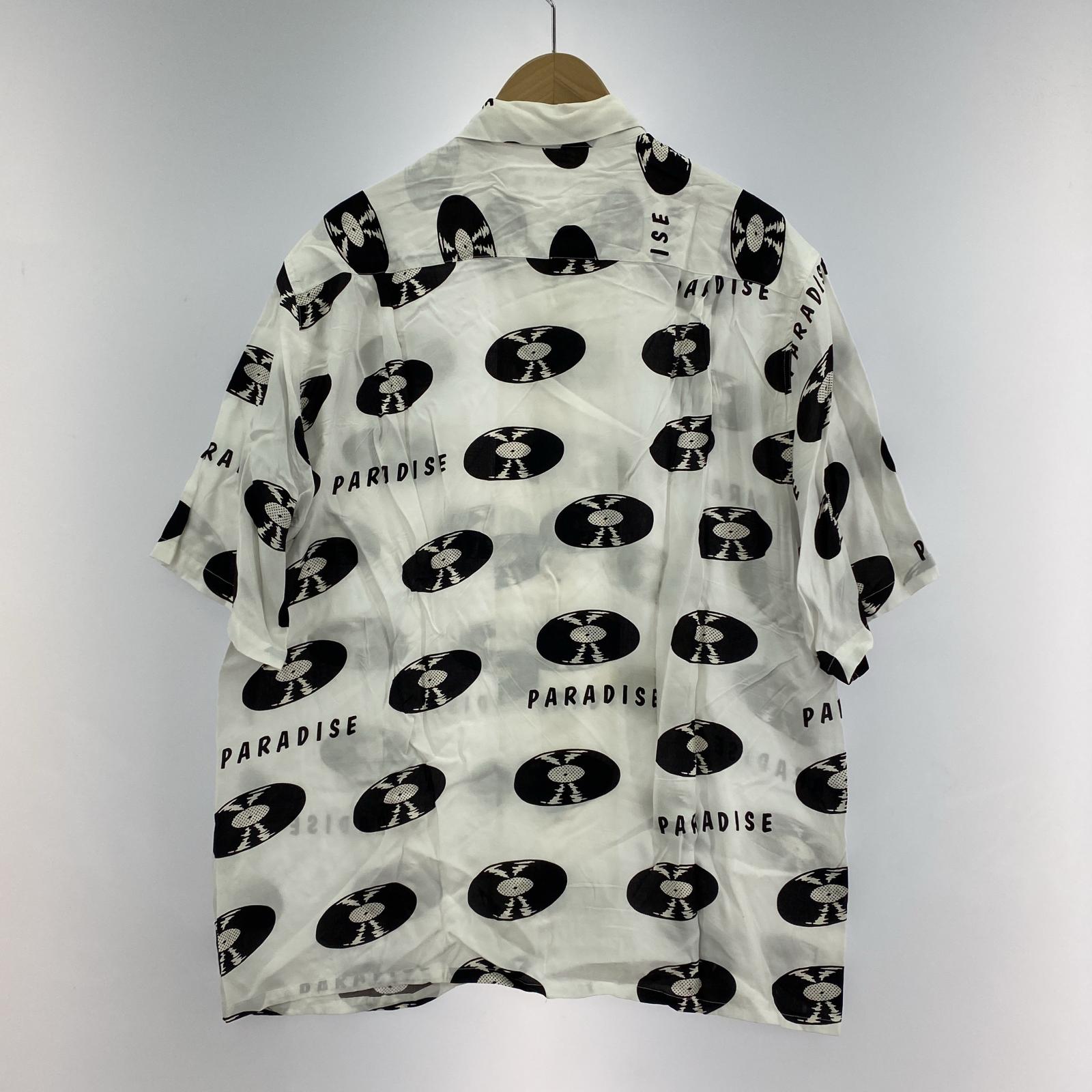 長袖シャツ WACKO MARIA レコード柄アロハシャツ L ホワイト