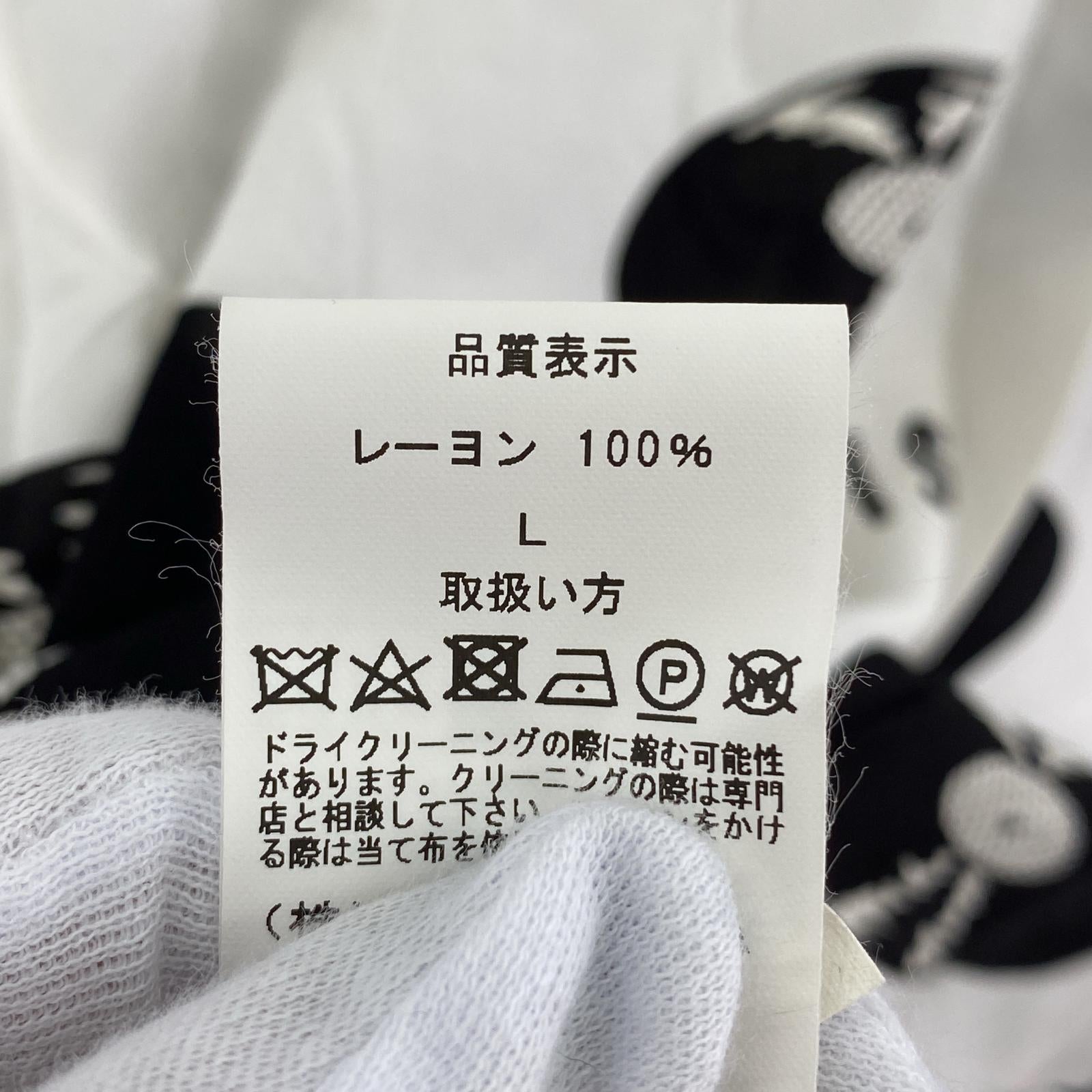 長袖シャツ WACKO MARIA レコード柄アロハシャツ L ホワイト