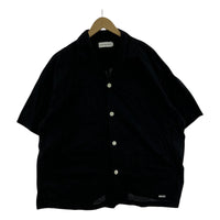 半袖シャツ 24SS Finx Cotton Cordlane Open Collar Shirt (L) L ブラック