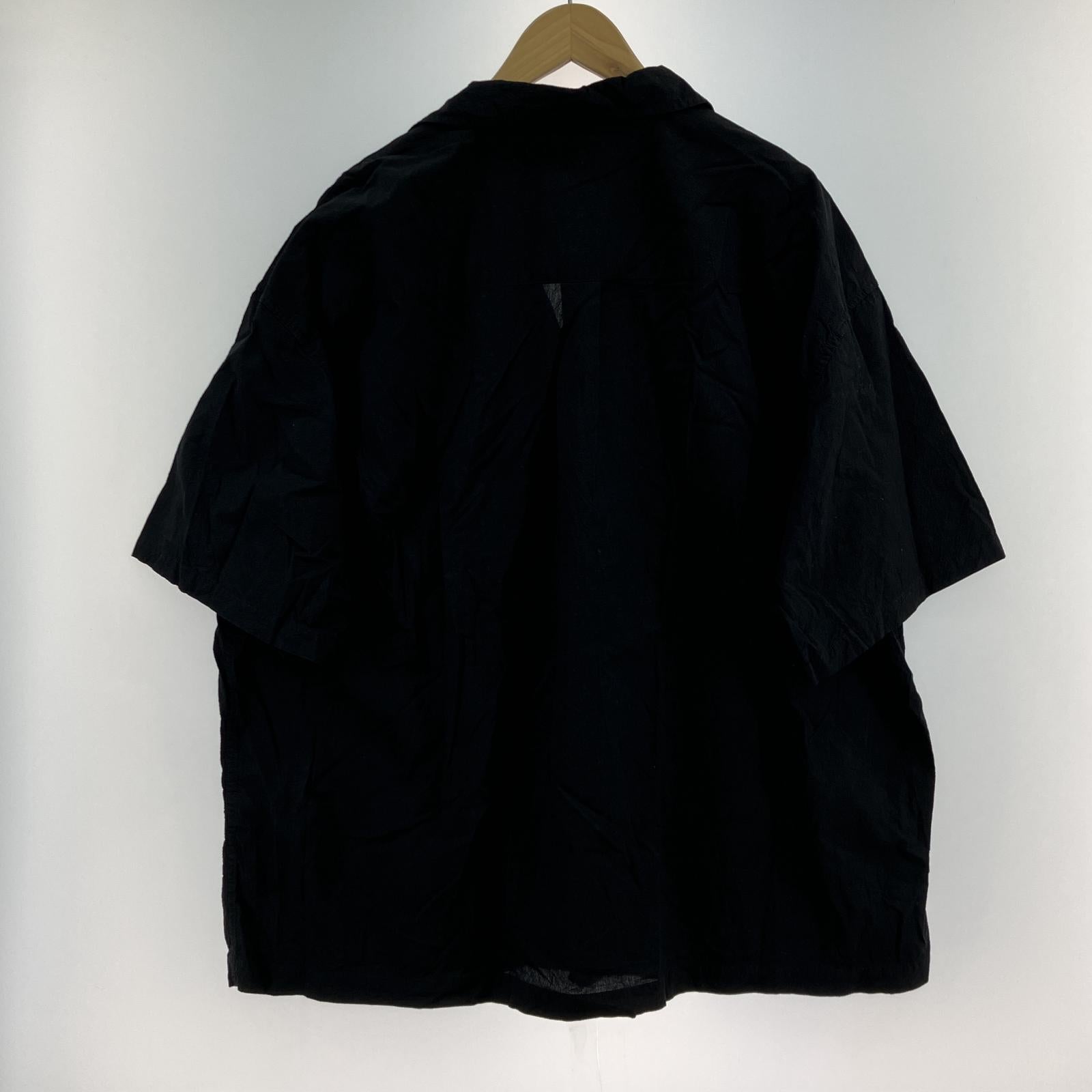 半袖シャツ 24SS Finx Cotton Cordlane Open Collar Shirt (L) L ブラック