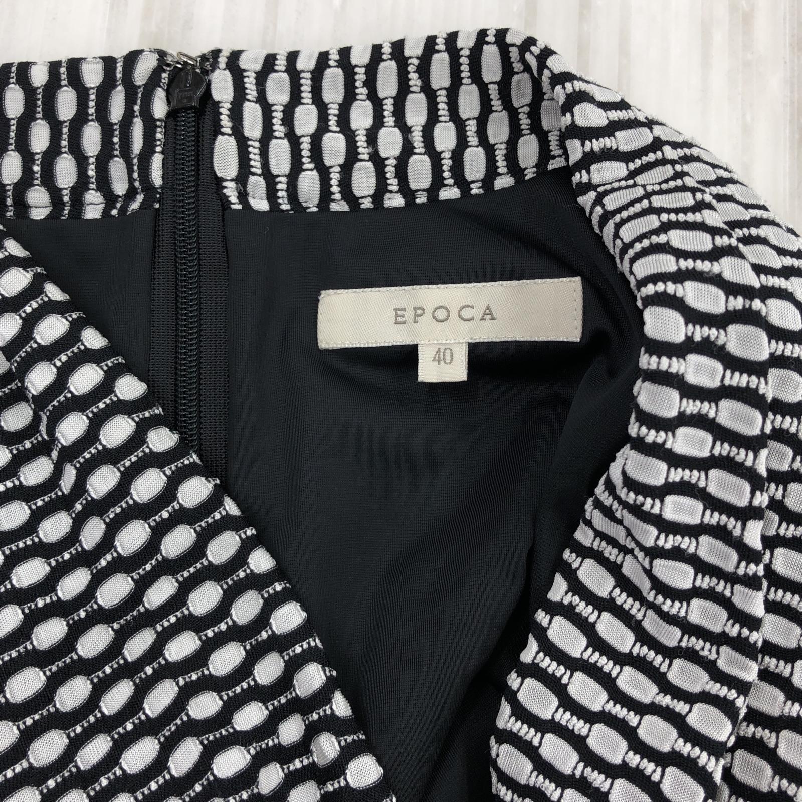 ワンピース EPOCA/NSカシュクール総柄ワンピース/40 ブラック