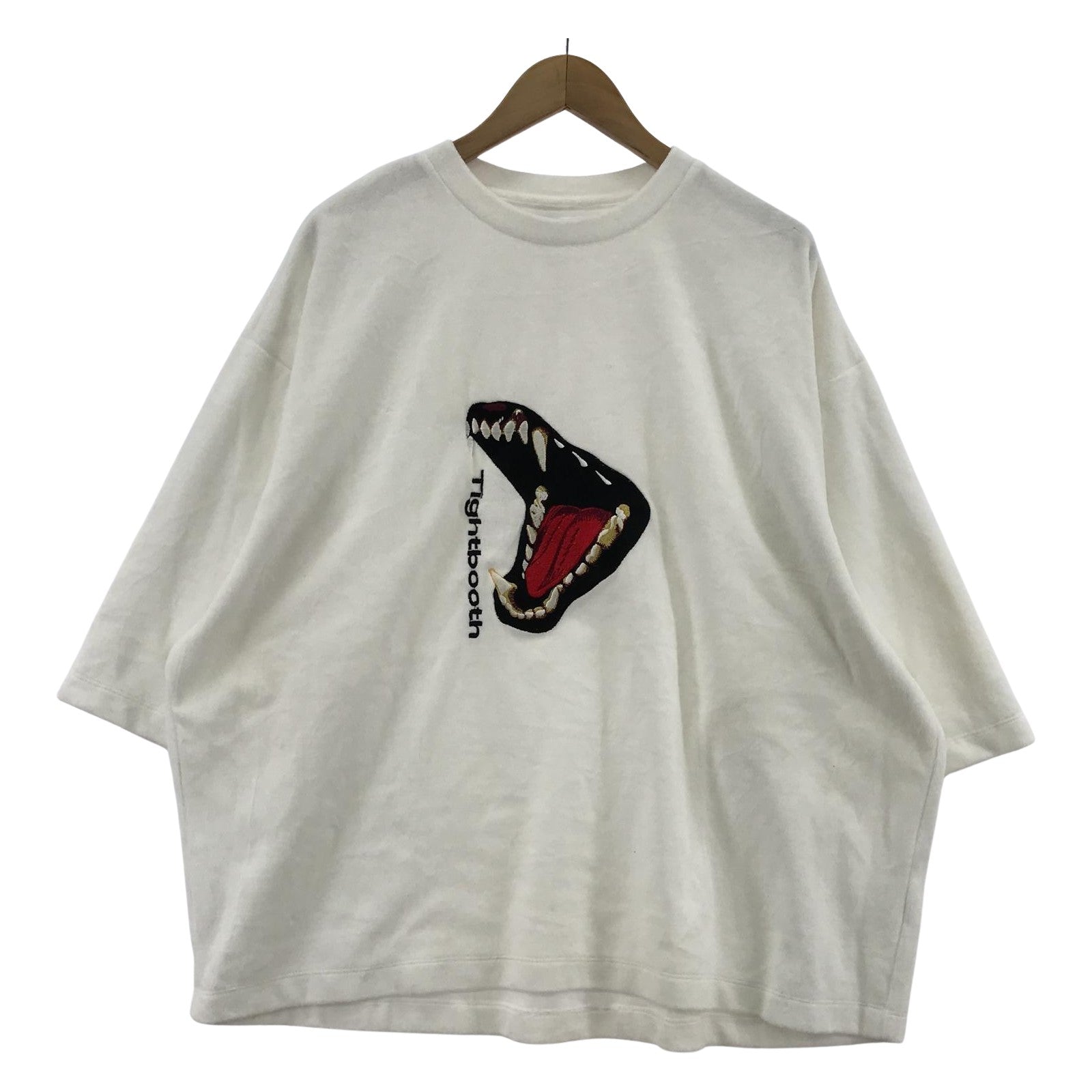 その他トップス TIGHTBOOTH BITE VELOUR 3/4 SLE L ホワイト