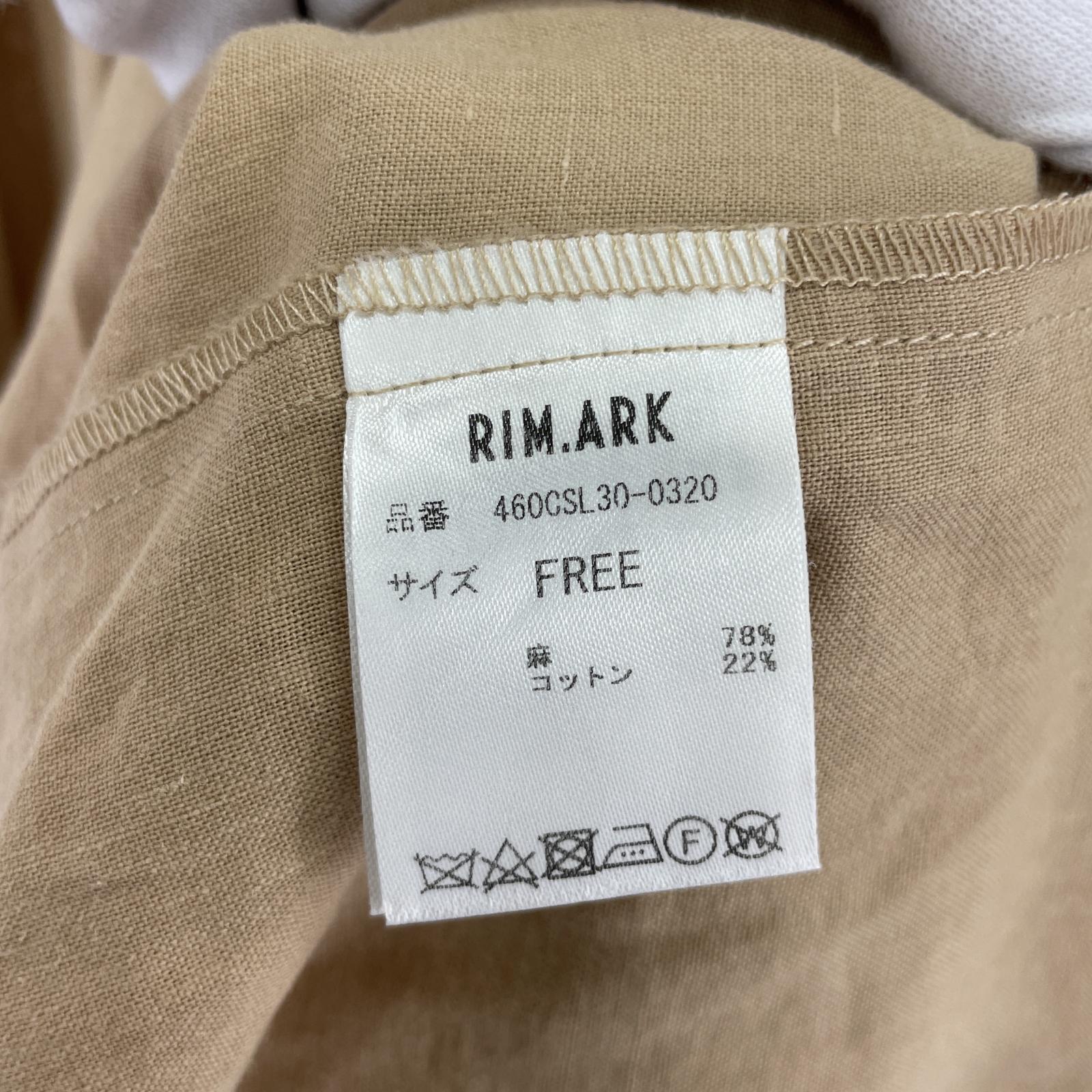 その他アウター RIM.ARK リネンロングコート ベージュ F フリー ブラウン