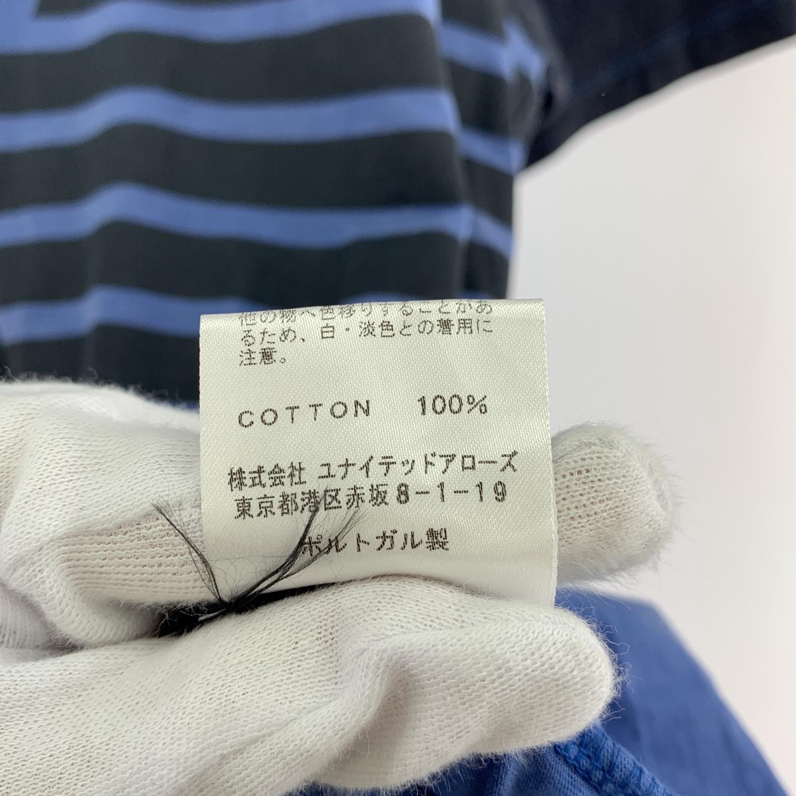 その他トップス J.W.Anderson ボーダーロゴTee 紺 L ネイビー
