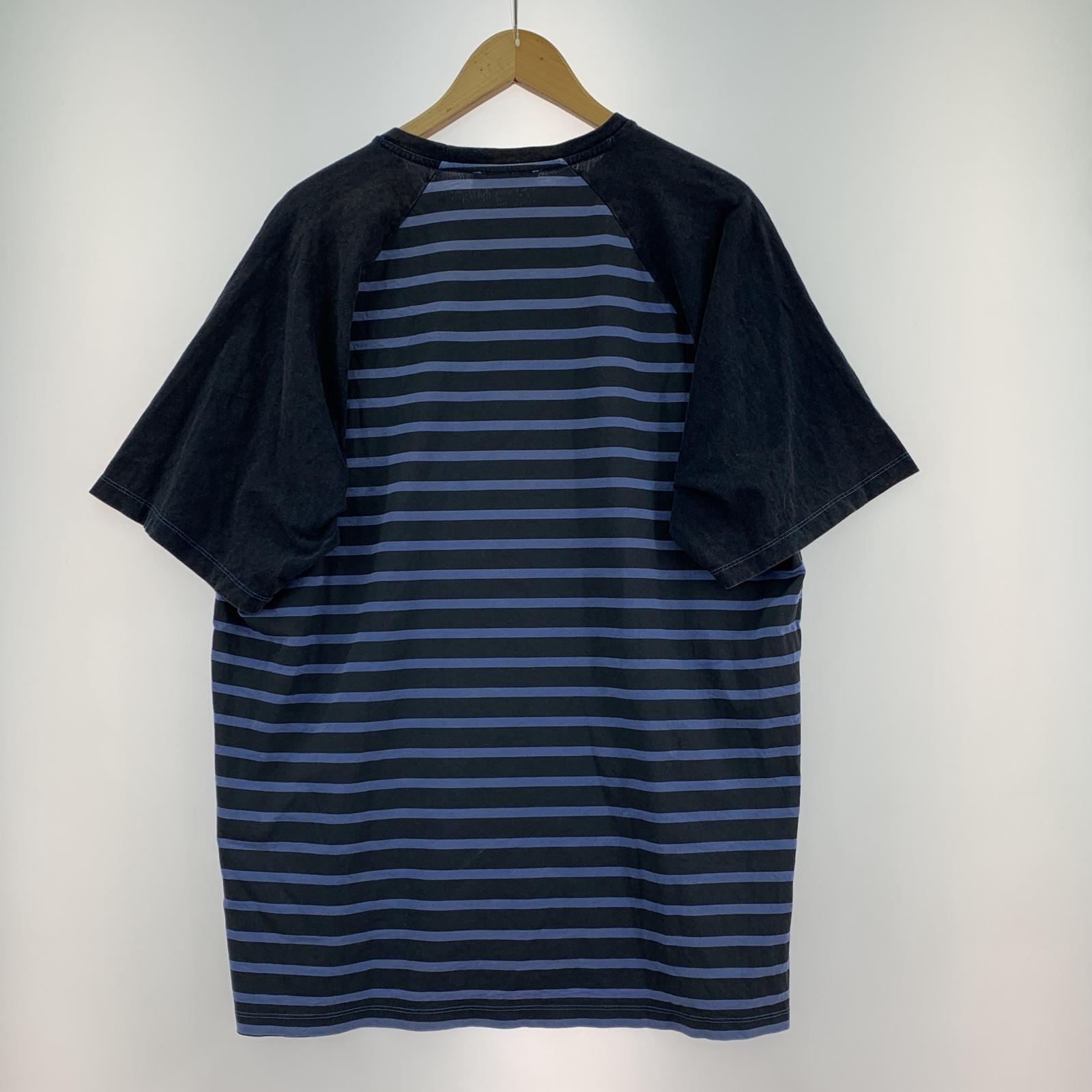 その他トップス J.W.Anderson ボーダーロゴTee 紺 L ネイビー