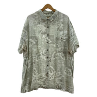 長袖シャツ Batik Bay レーヨン アロハシャツ 総柄 ホワイト