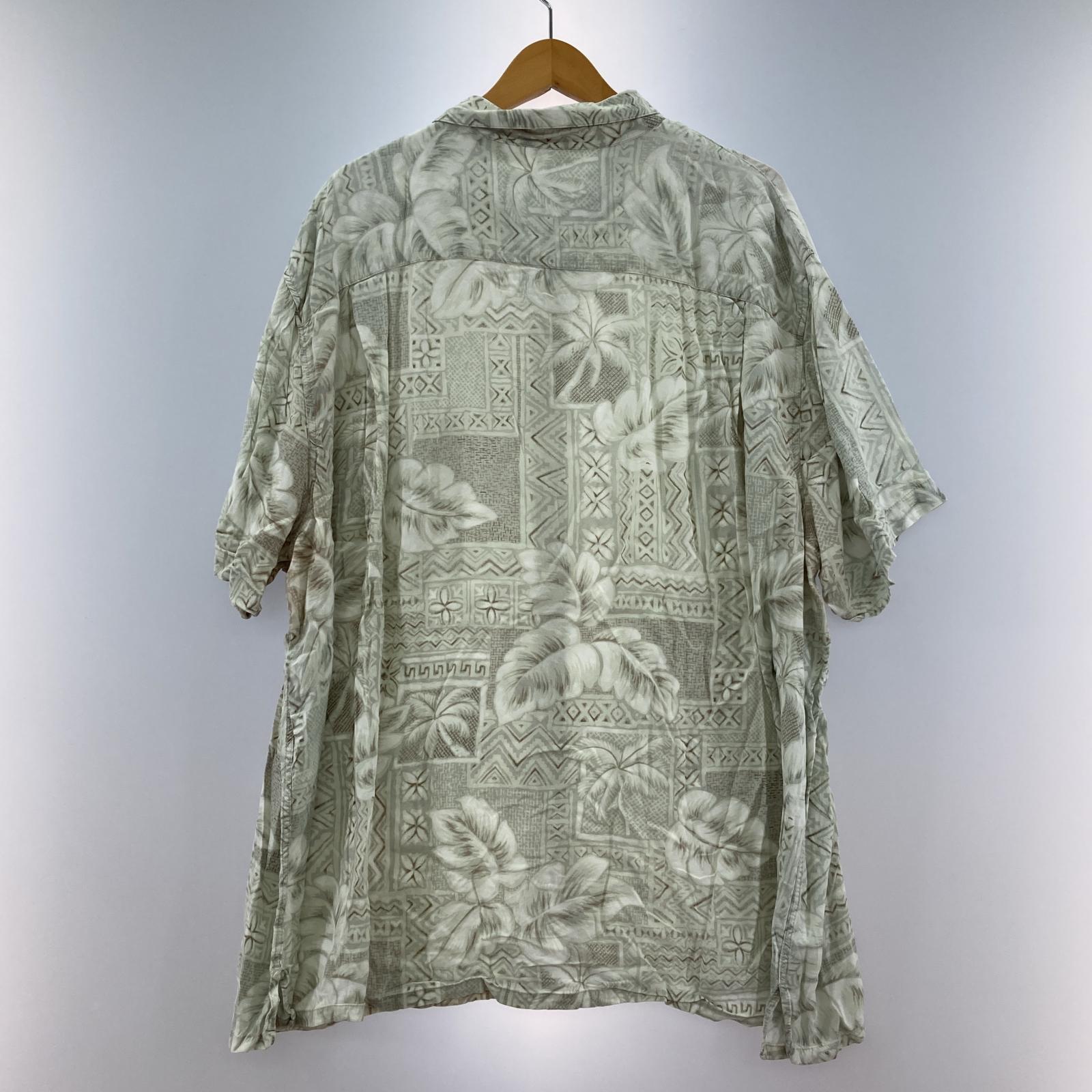 長袖シャツ Batik Bay レーヨン アロハシャツ 総柄 ホワイト