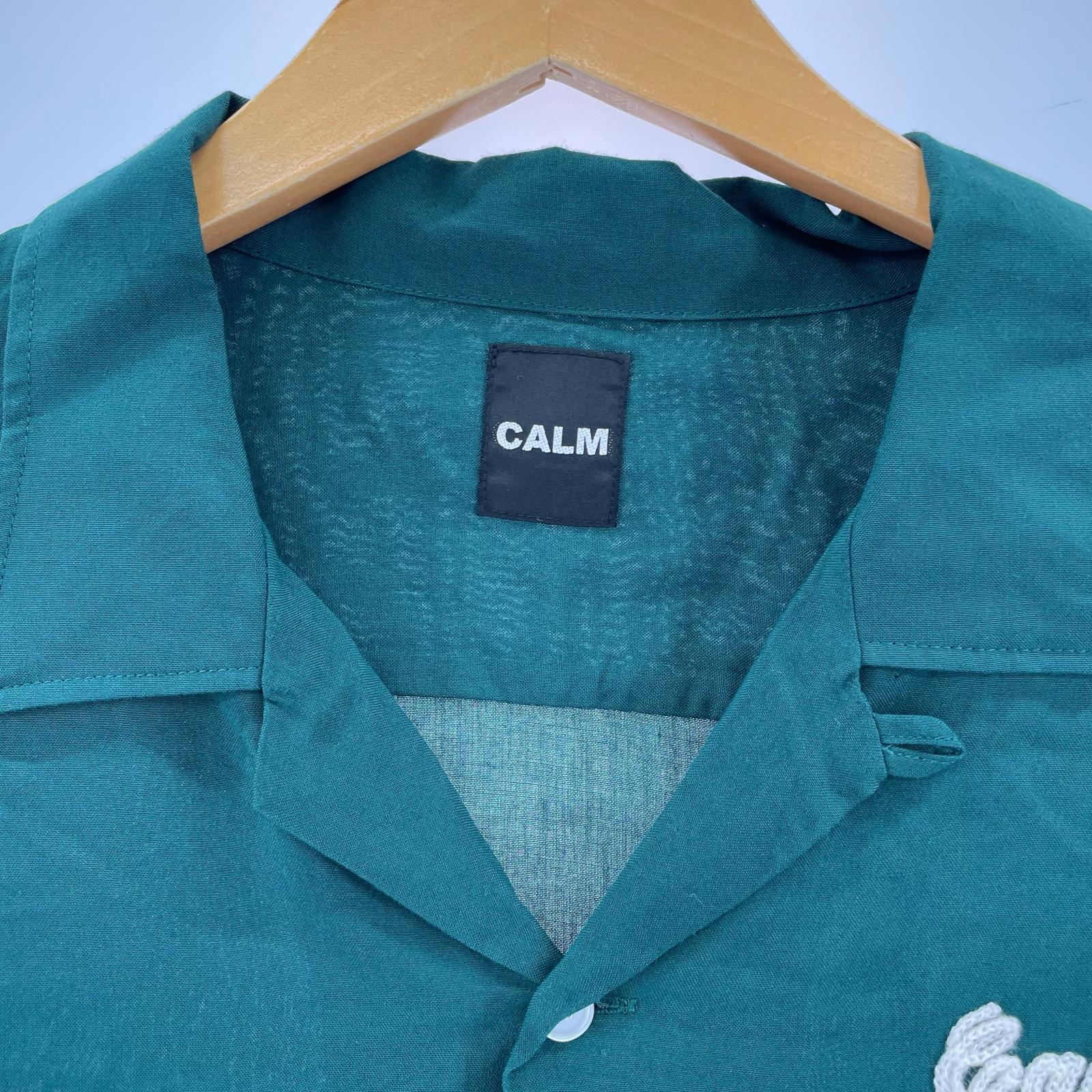 長袖シャツ CALM ボーリングシャツ XL グリーン グリーン