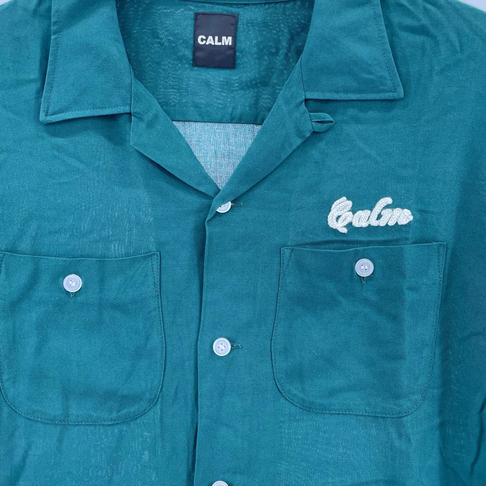 長袖シャツ CALM ボーリングシャツ XL グリーン グリーン