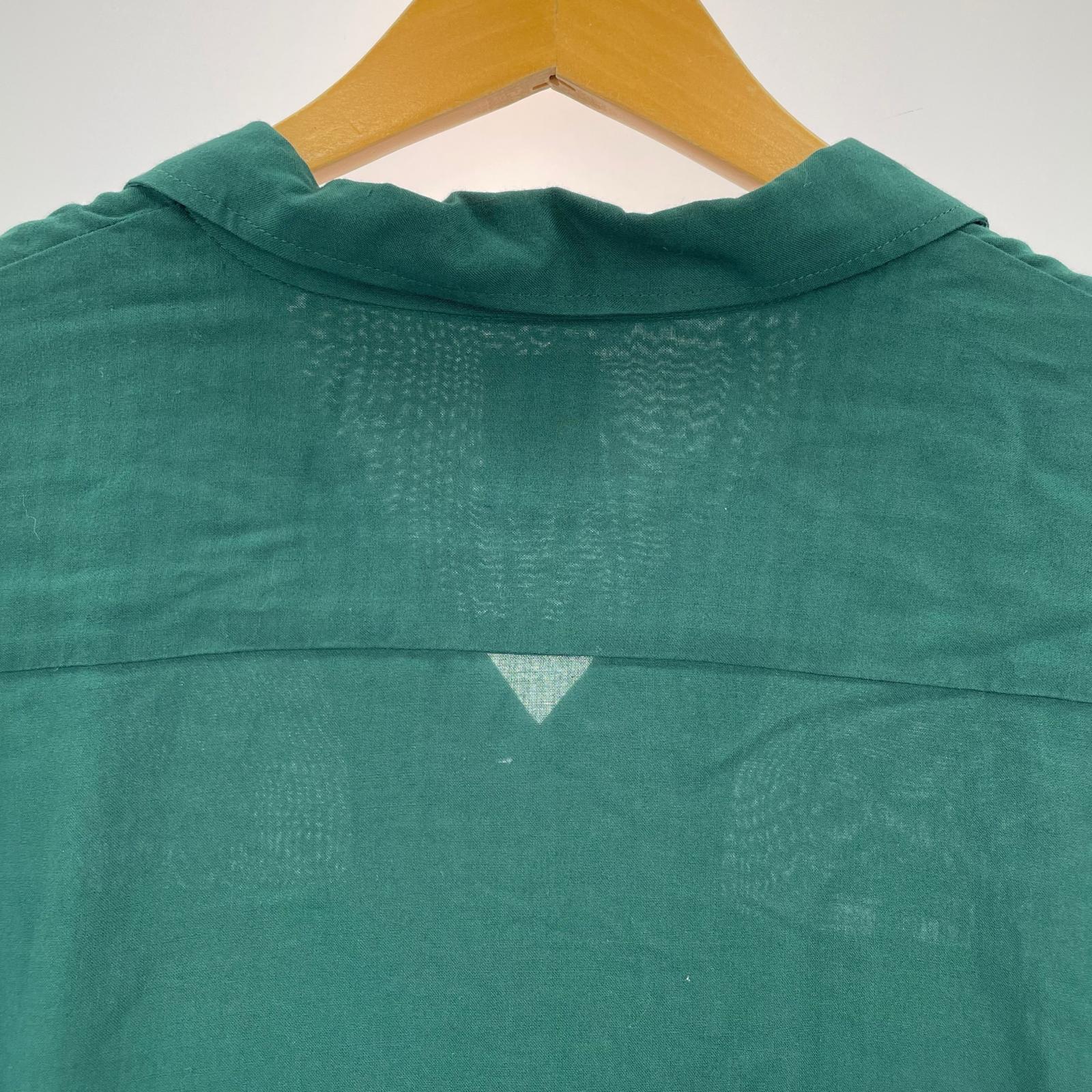 長袖シャツ CALM ボーリングシャツ XL グリーン グリーン